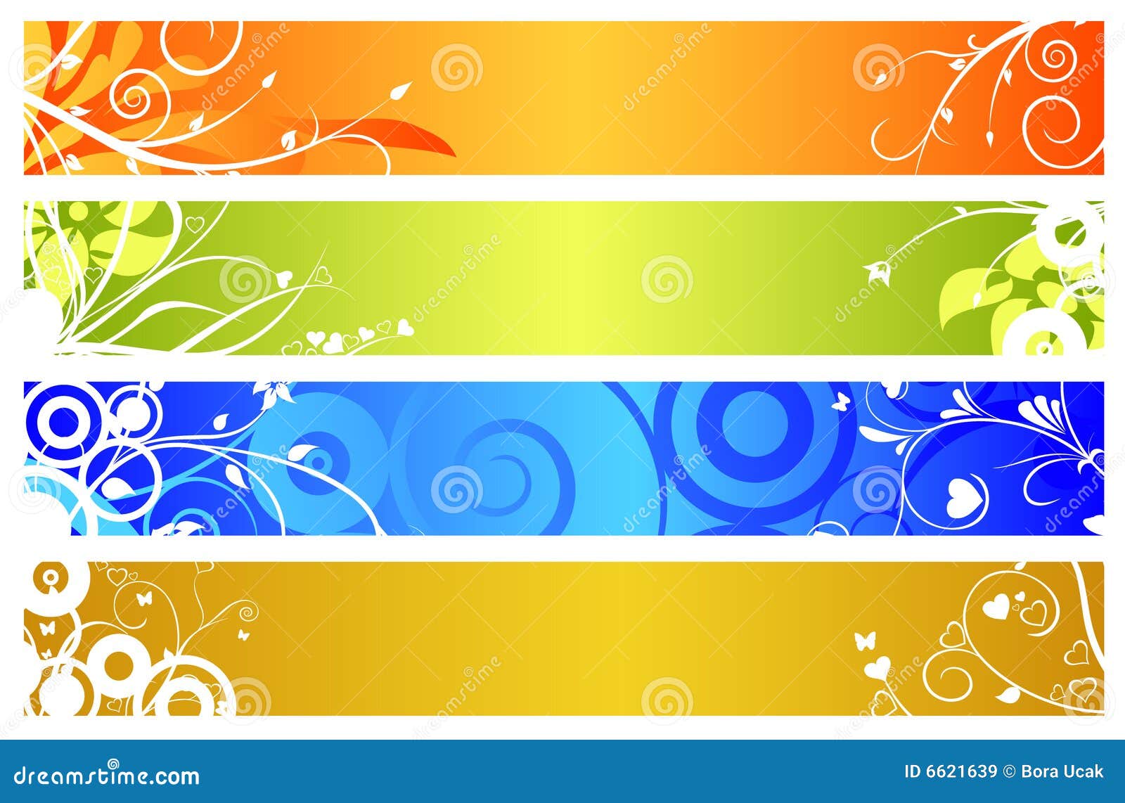 Floral ornament banners stock vector. Illustration of decorative 6621639