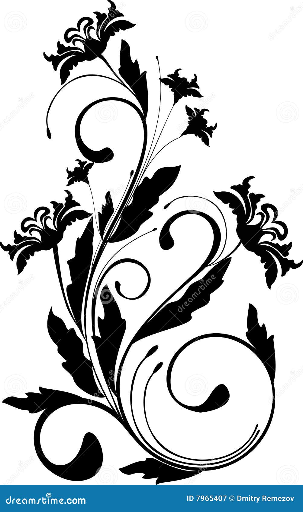 Download Floral ornament - vector stock vector. Illustration of ...