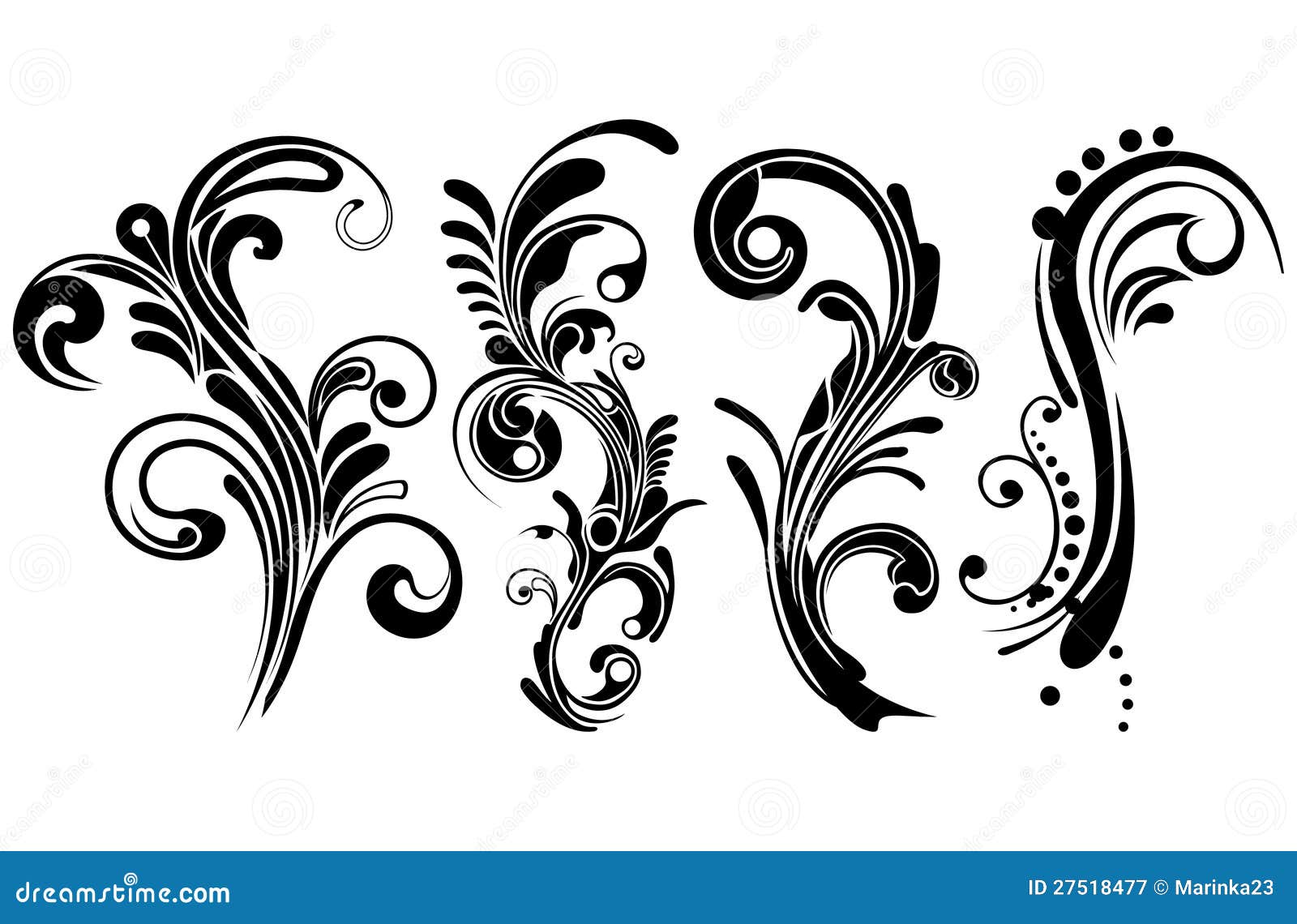 Floral ornaments stock vector. Illustration of flower - 27518477, image size:1600x1140