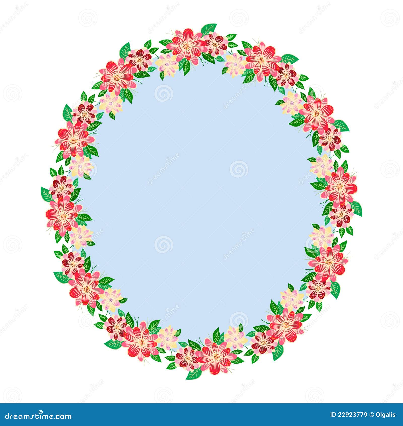 Floral Oval Frame Royalty Free Stock Images Image 22923779