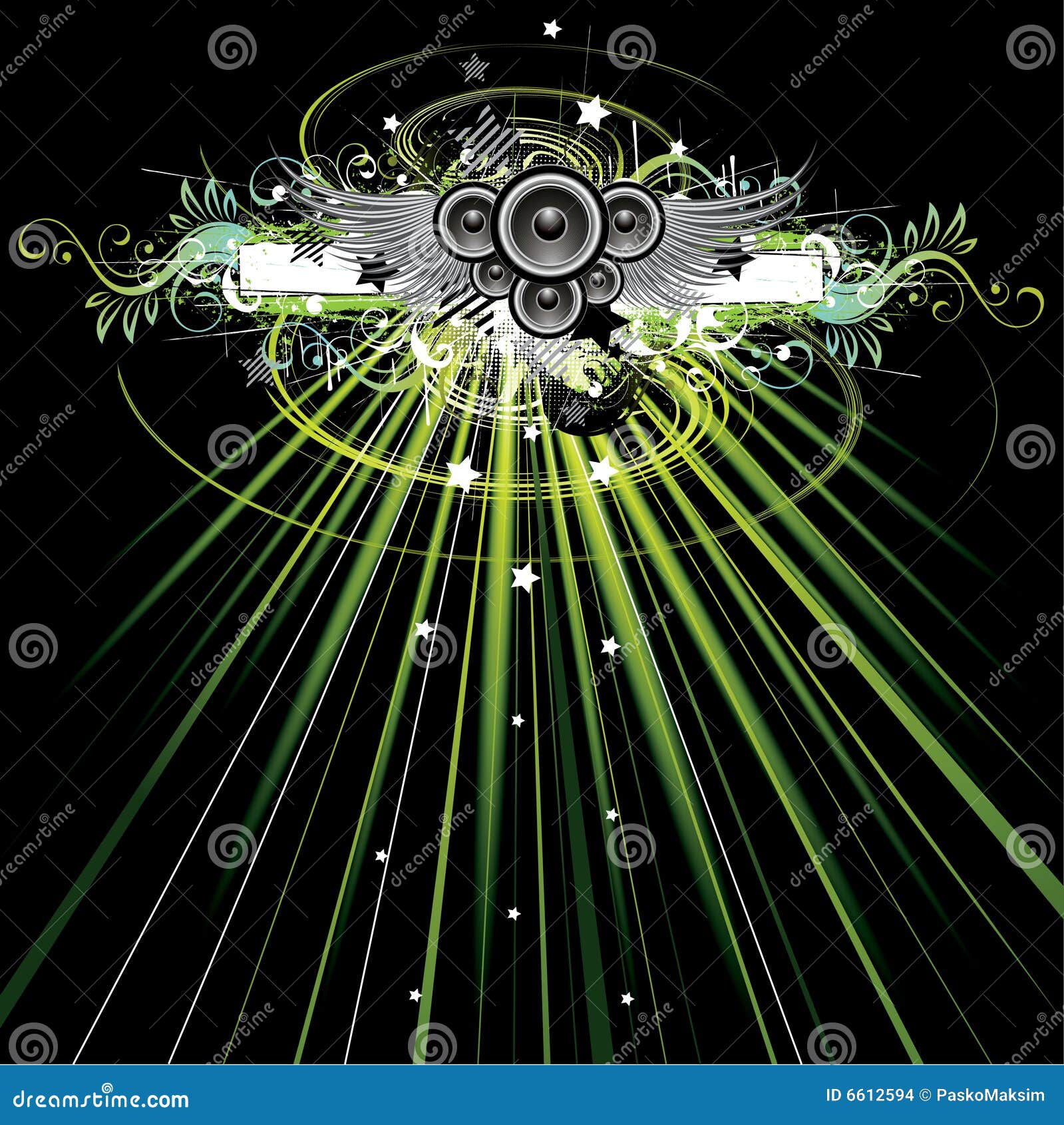 Floral party lights stock vector. Illustration of lights 6612594