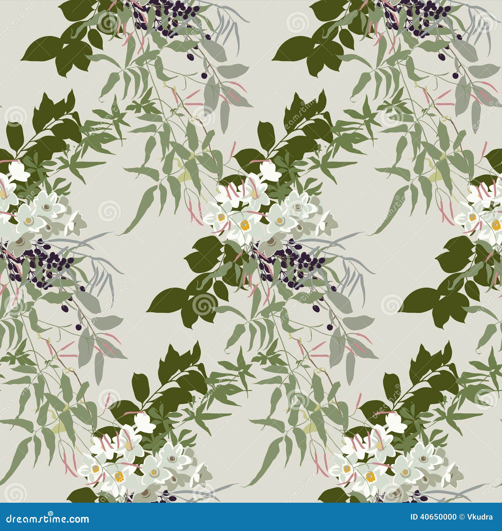 floral pattern in earthy tones