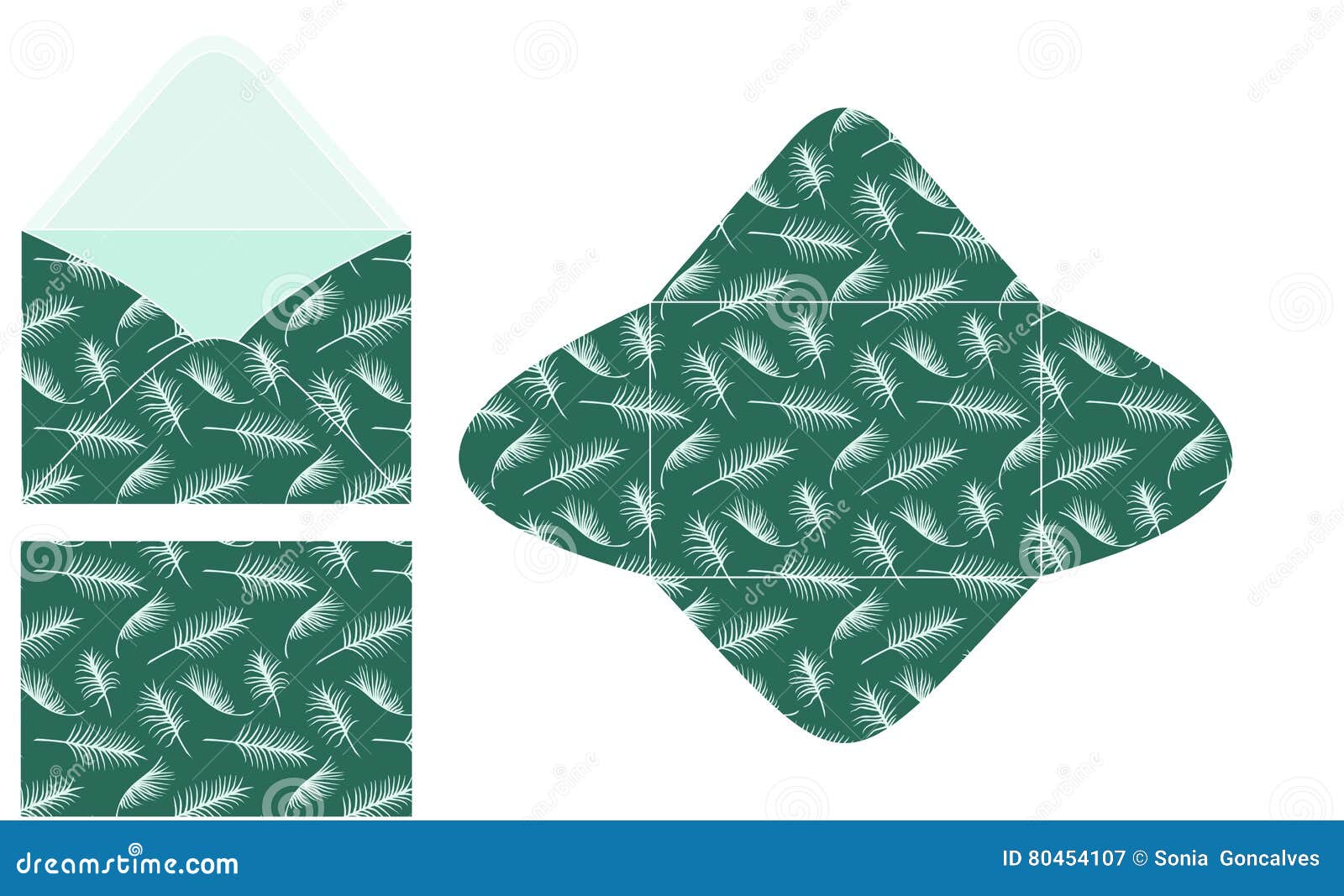 Floral Seamless C6 Envelope Template Stock Vector Illustration of