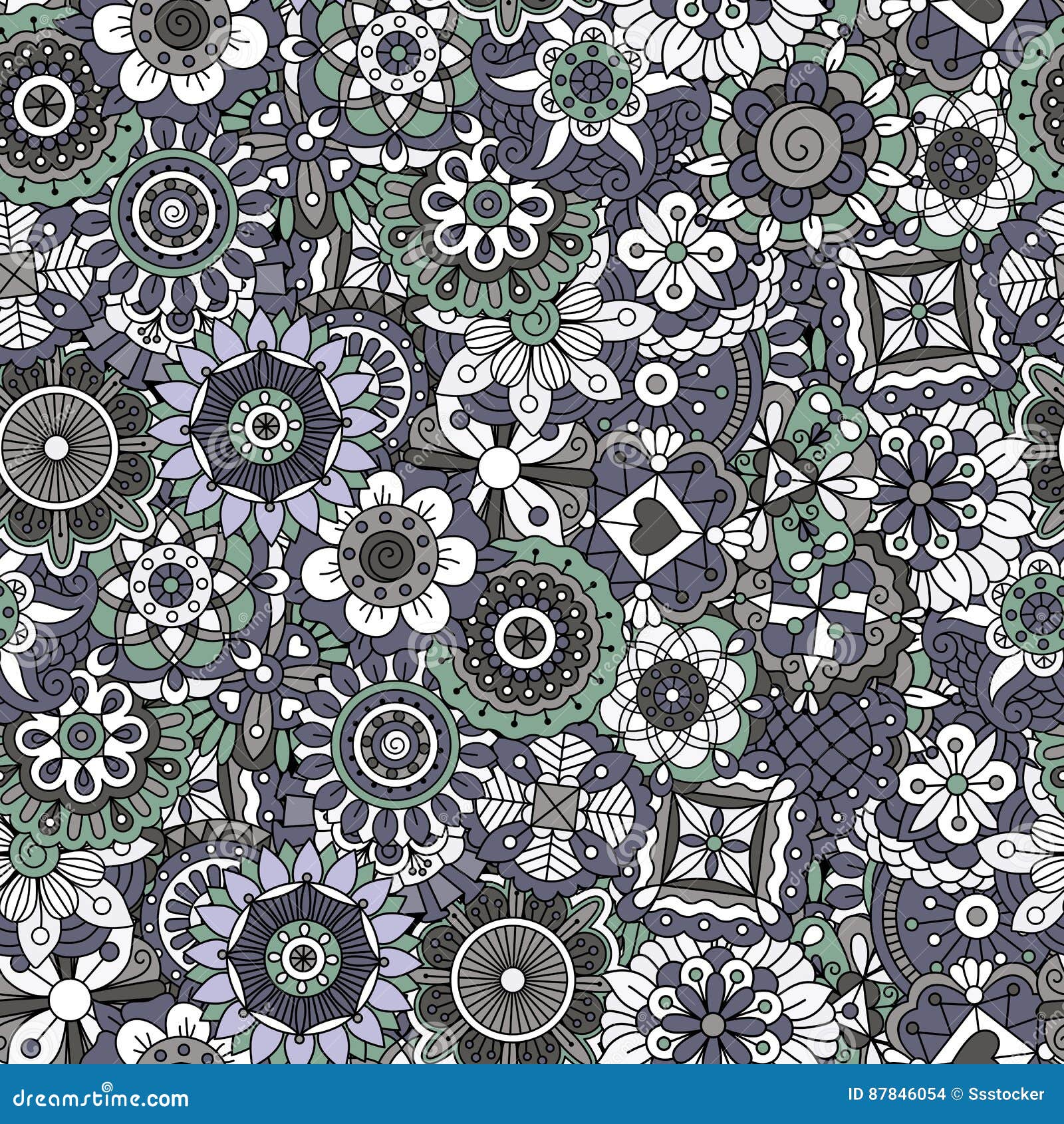 Floral Seamless Decorative Ornamental Wallpaper Stock Vector