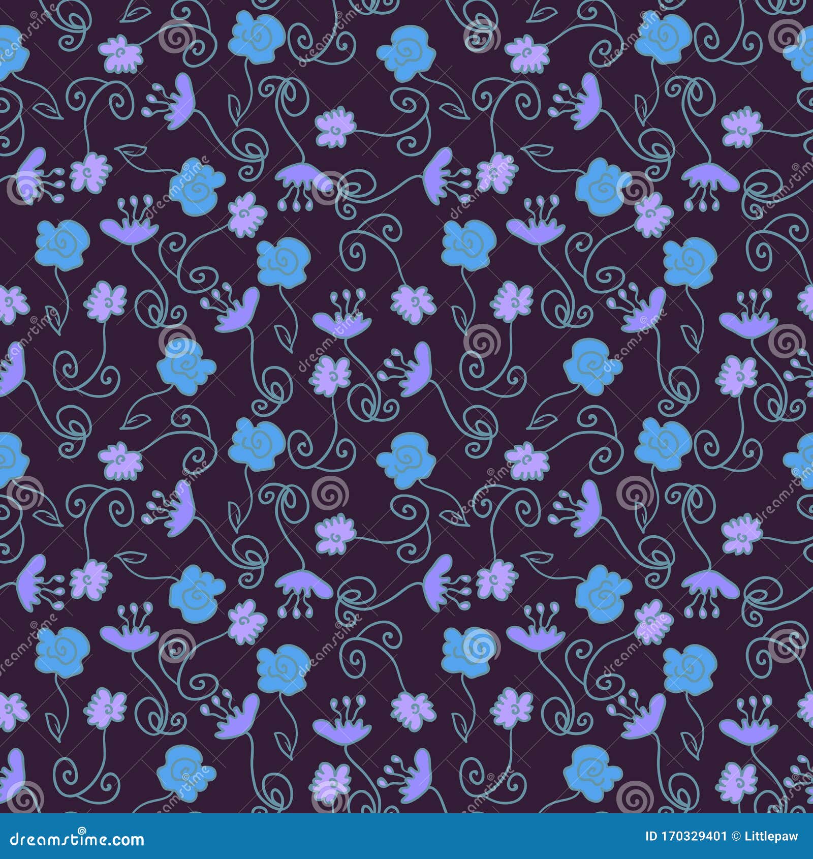 Floral Seamless Pattern Design. Texture for Wallpapers, Fabric, Wrap