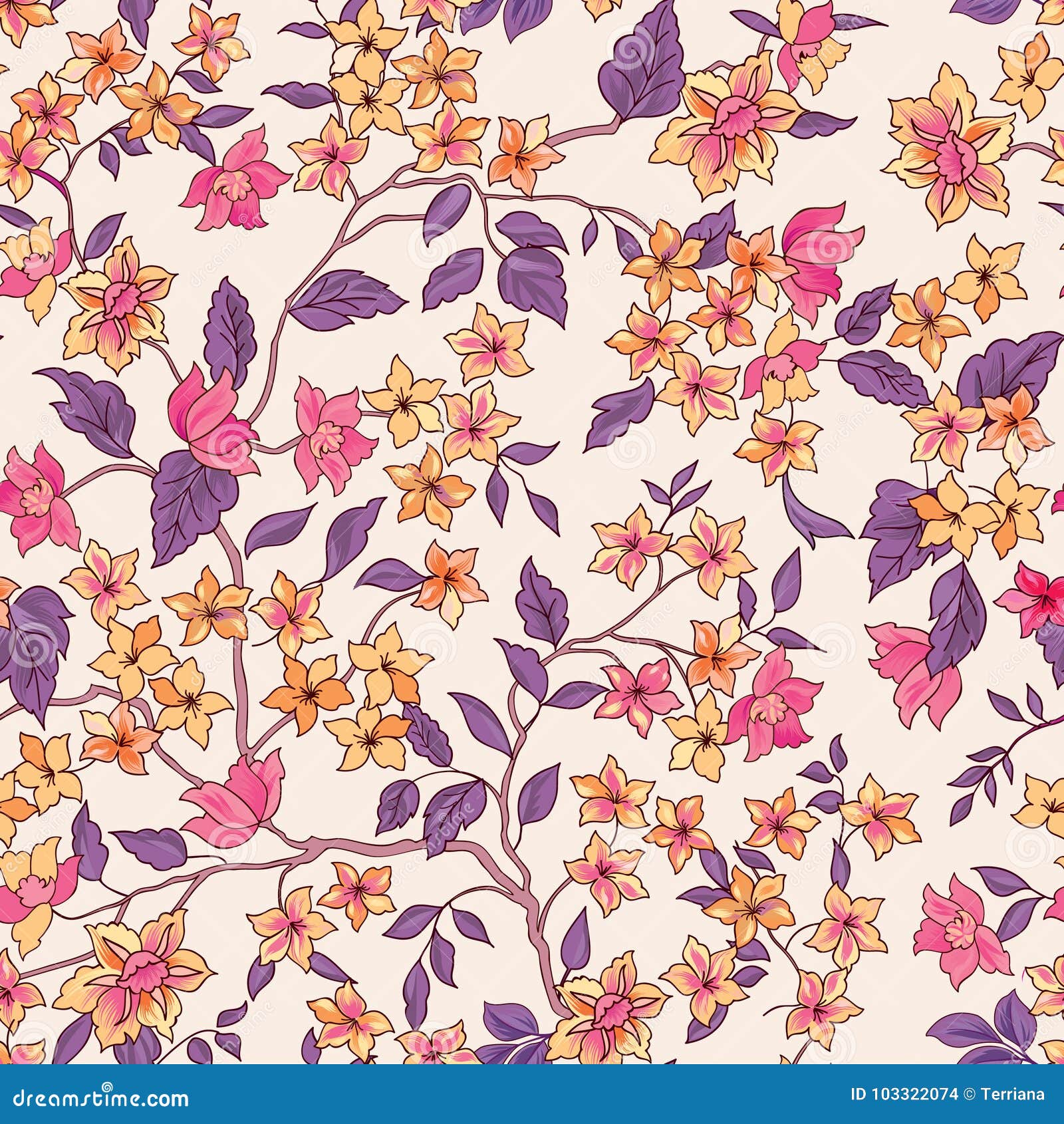 floral seamless pattern. flower background.