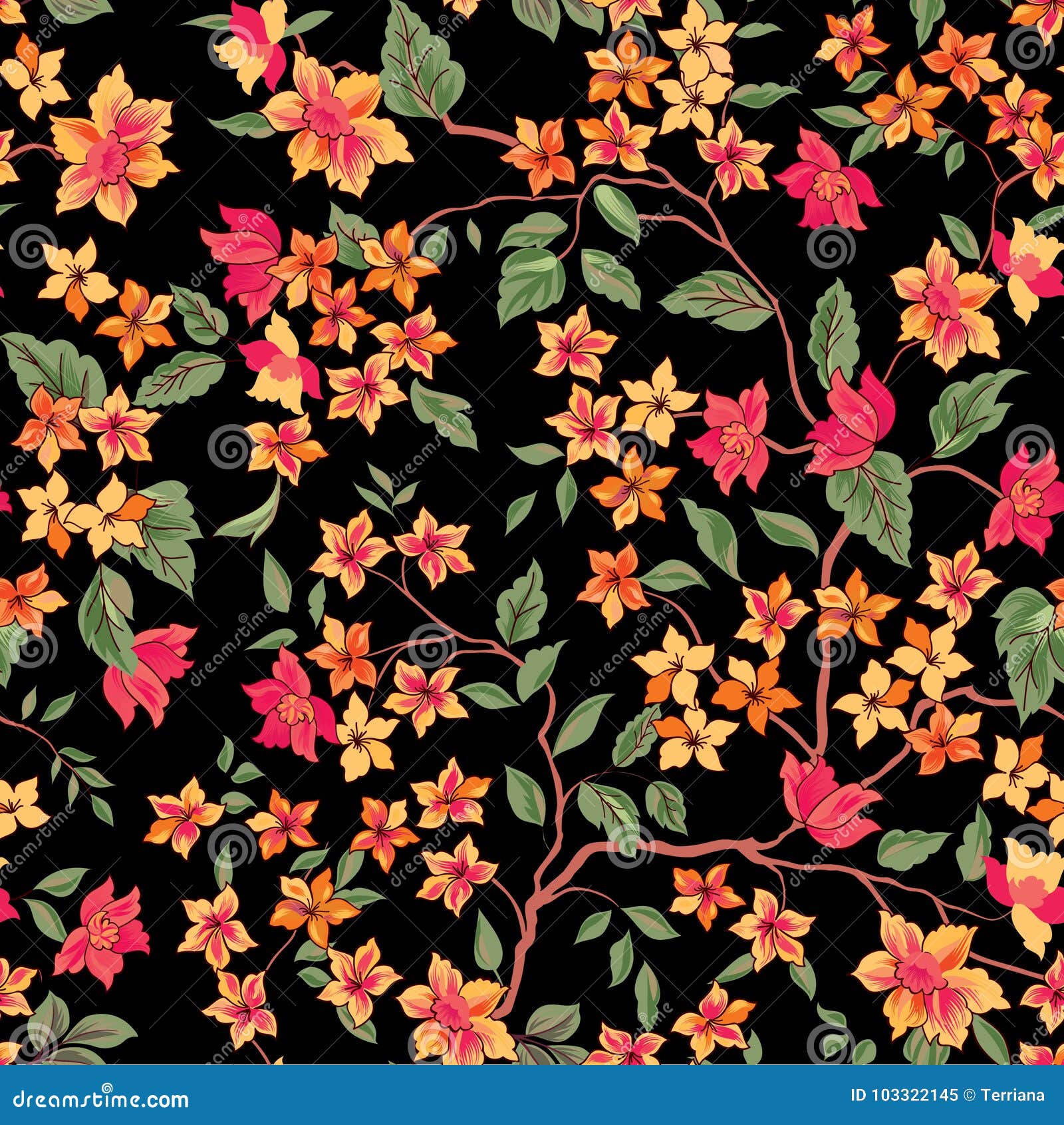 floral seamless pattern. flower background.