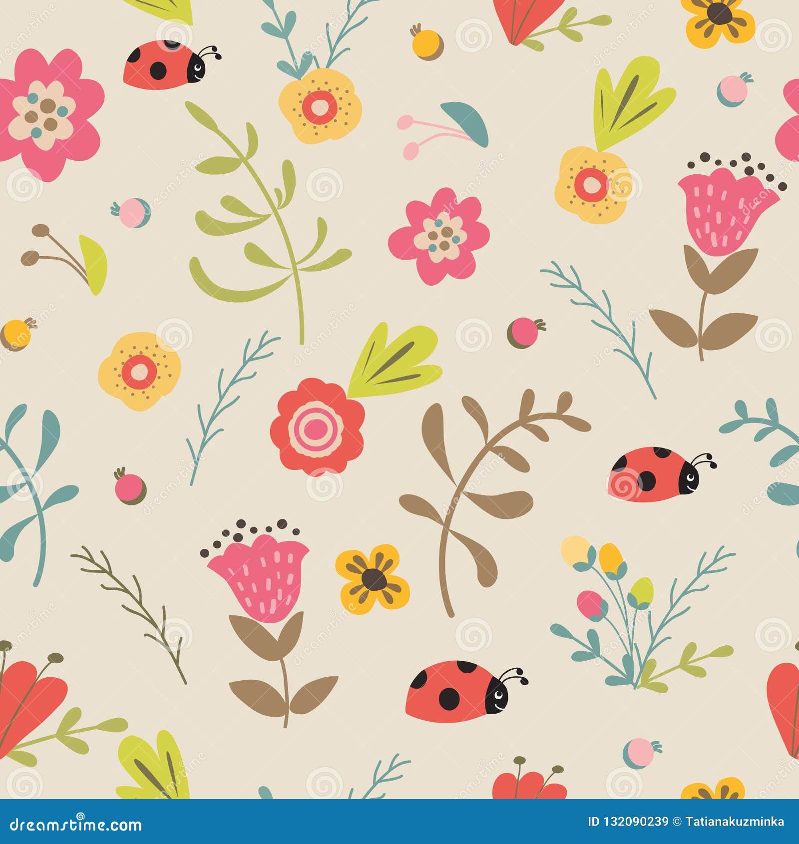 Ladybug Cute Pattern With White Background, Wallpaper, Sweet, Cheerful  Background Image And Wallpaper for Free Download