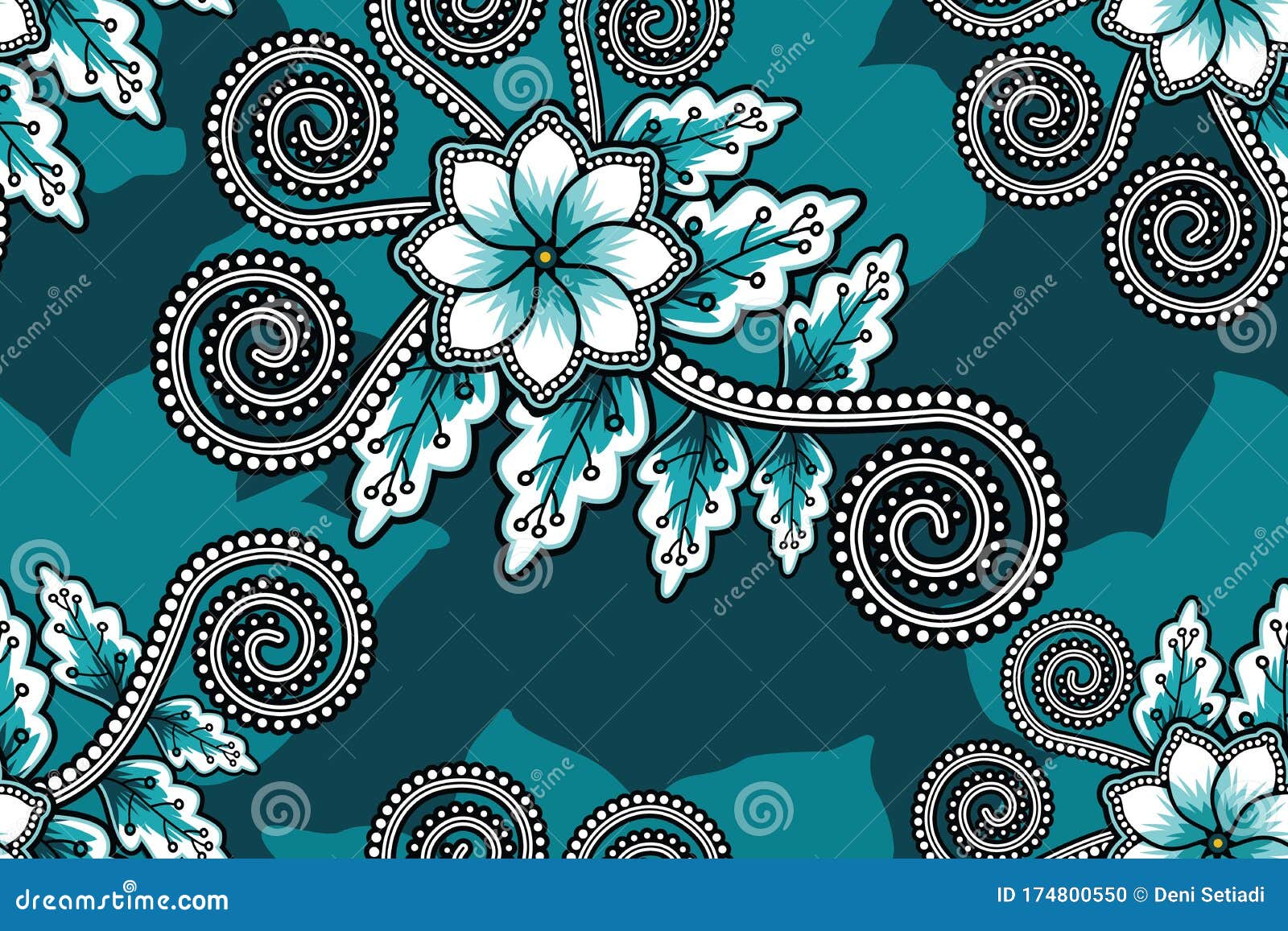 Seamless Batik  Parang  Barong Pattern Vector  Illustration 