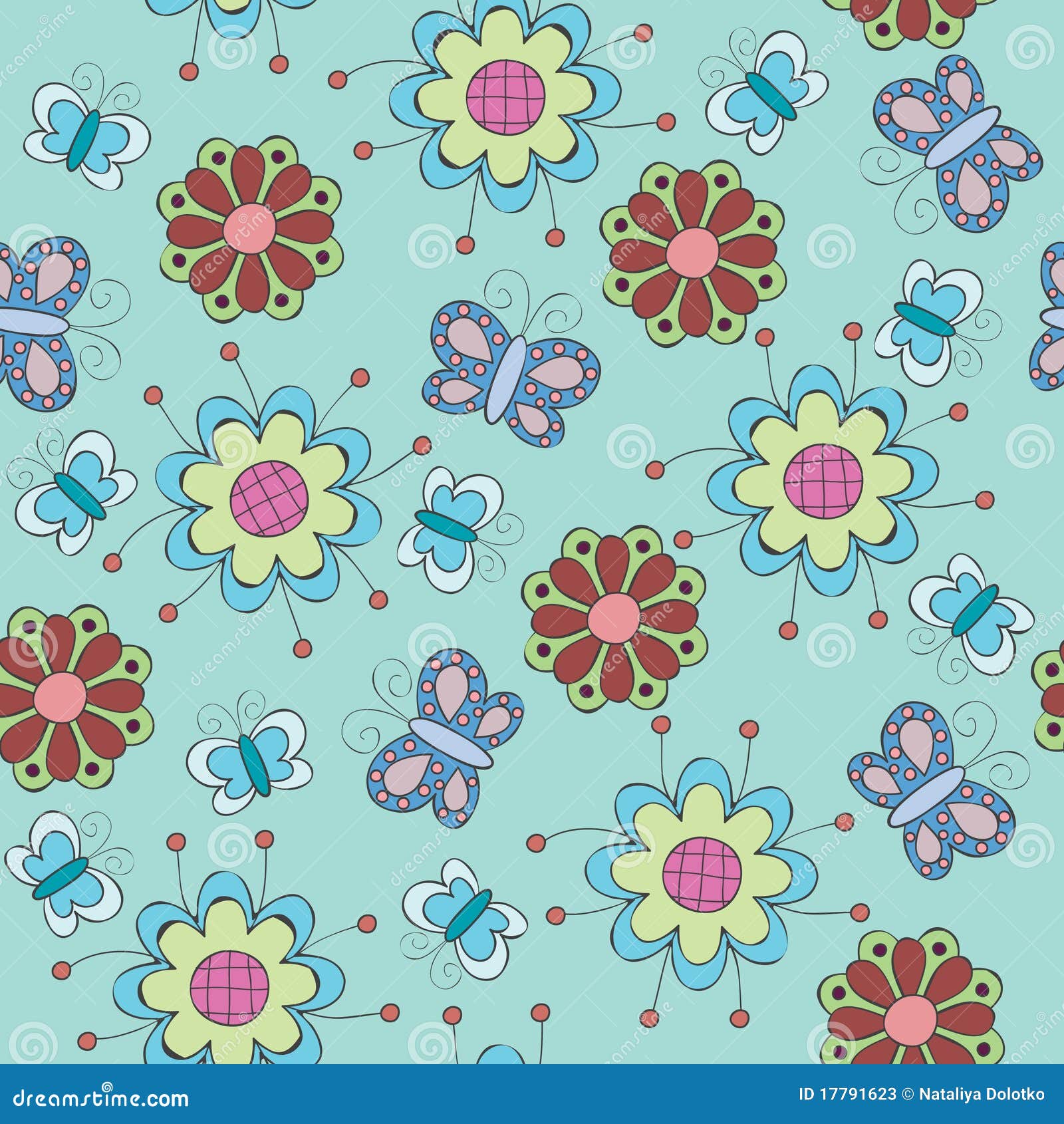 Floral seamless wallpaper stock vector. Illustration of element 17791623