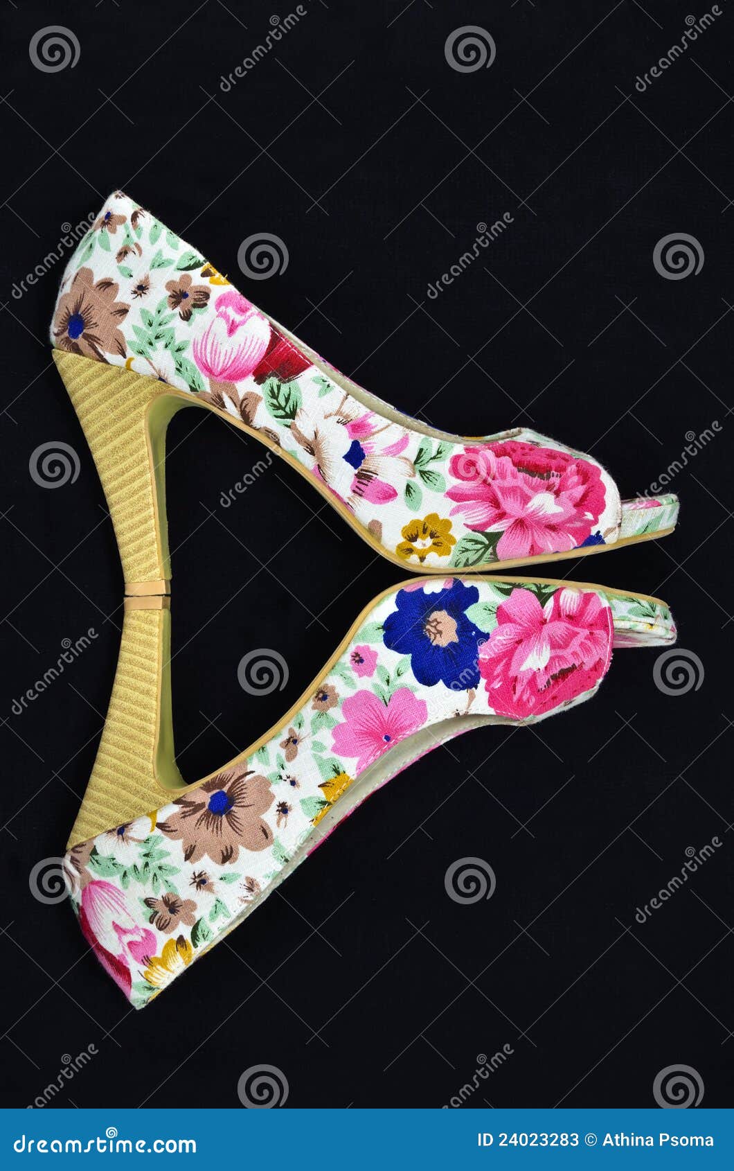 Floral shoes stock image. Image of feet, concept, accessories - 24023283