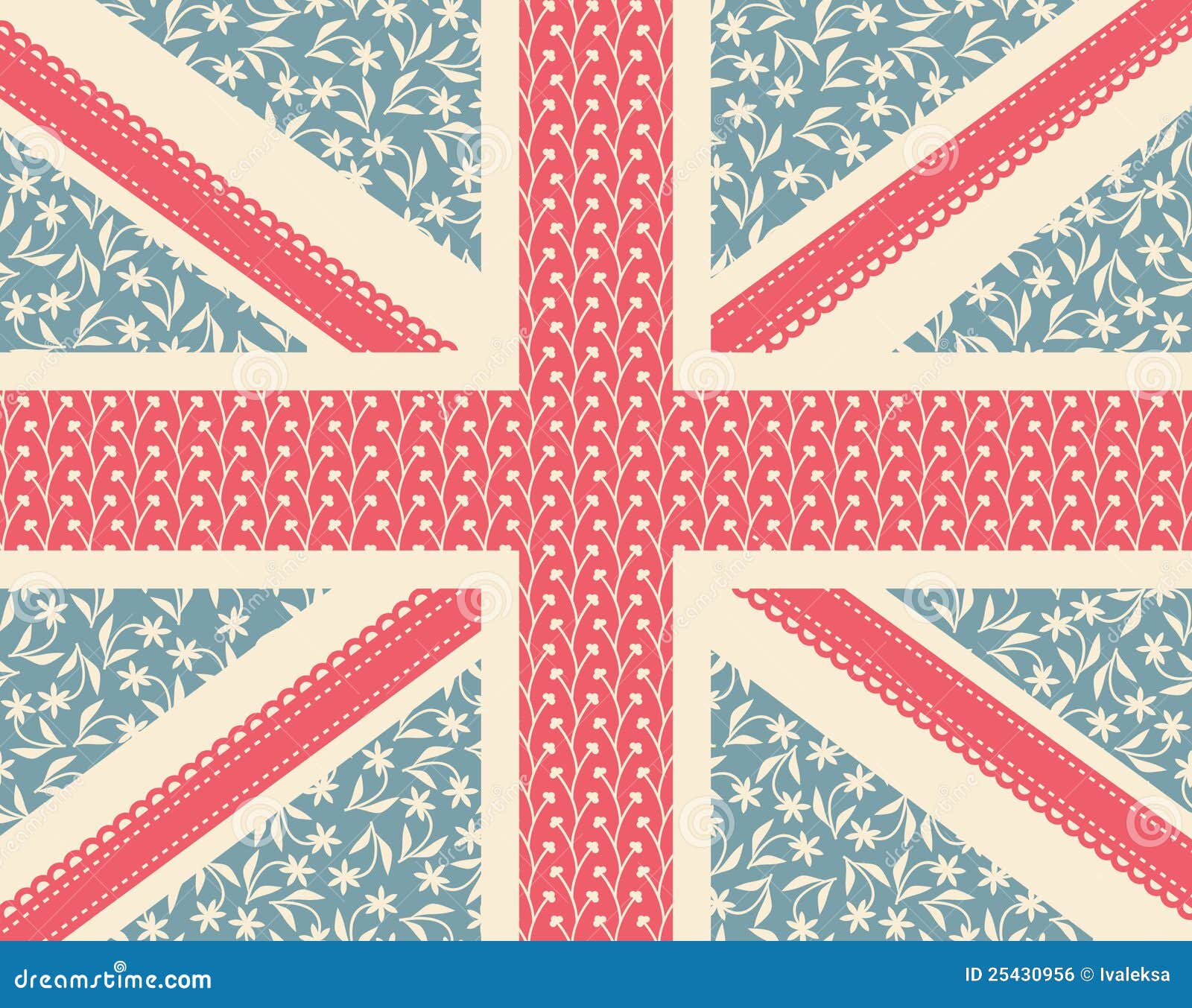 Floral Union Jack stock vector. Illustration of chic 25430956