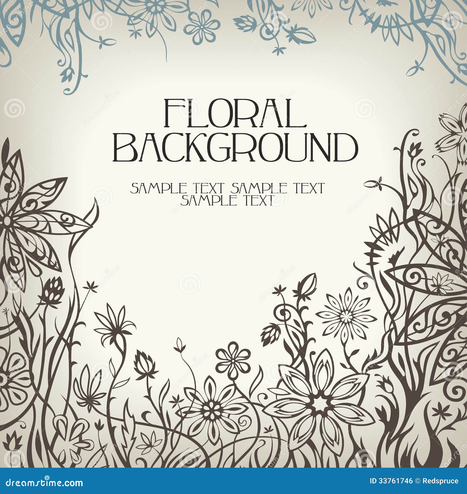 Floral vector background stock vector. Illustration of pattern - 33761746