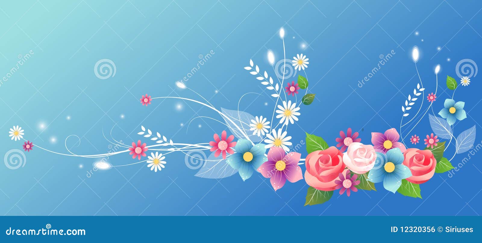 Floral and vines stock illustration. Illustration of beauty - 12320356