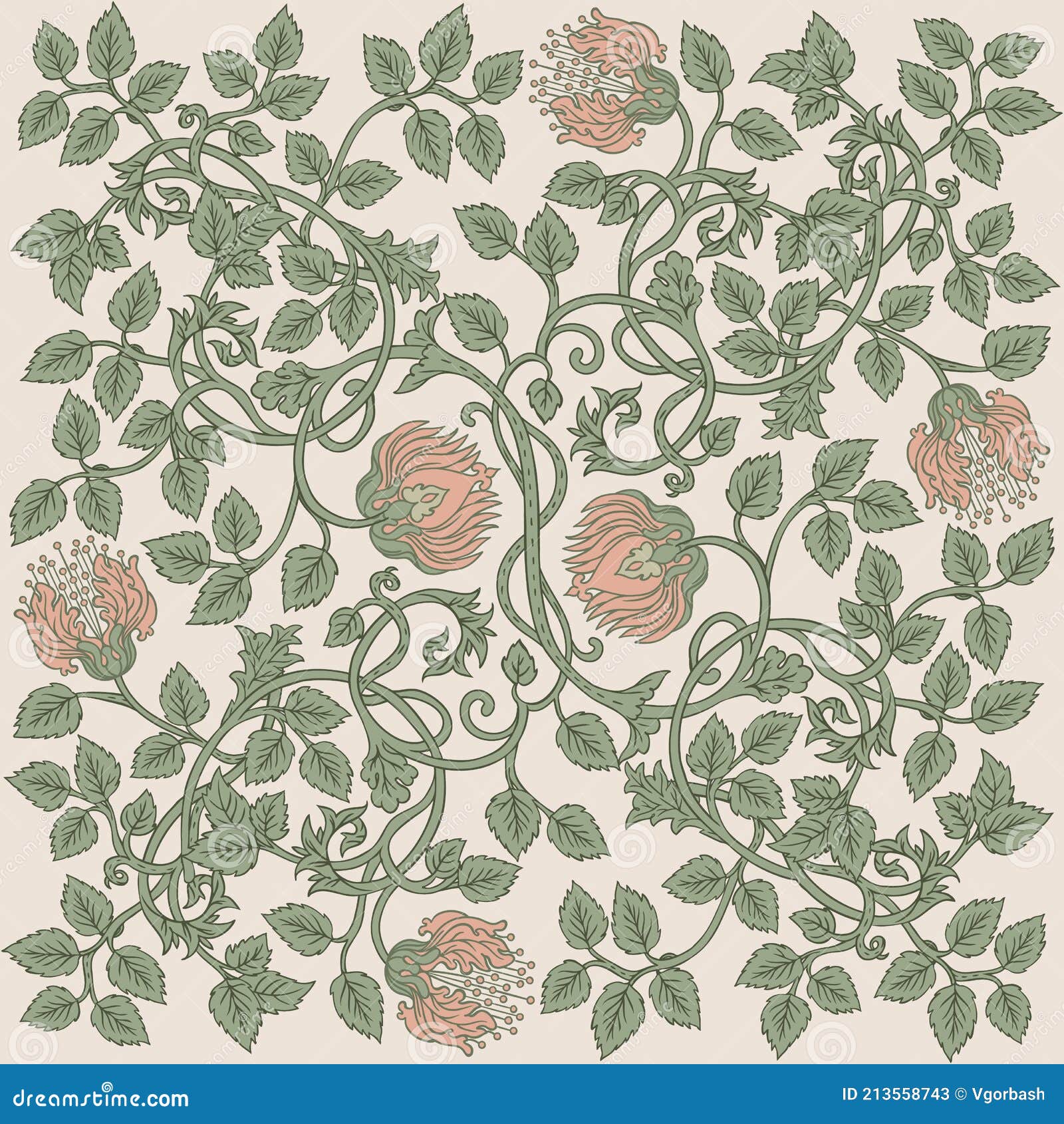 Floral Vintage Seamless Pattern for Retro Wallpapers. Enchanted Vintage  Flowers Stock Vector - Illustration of retro, ornate: 213558743