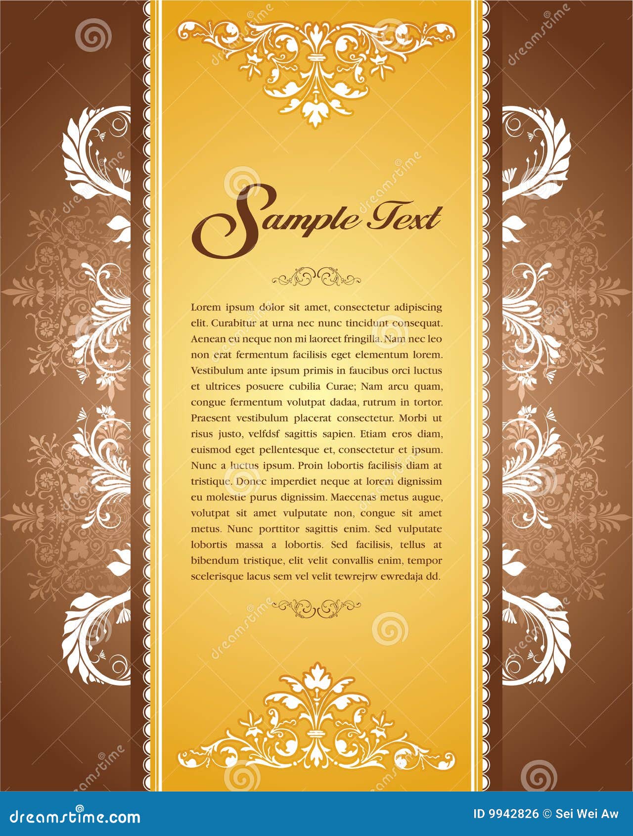 Floral Vintage Template Royalty Free Stock Image - Image: 9942826