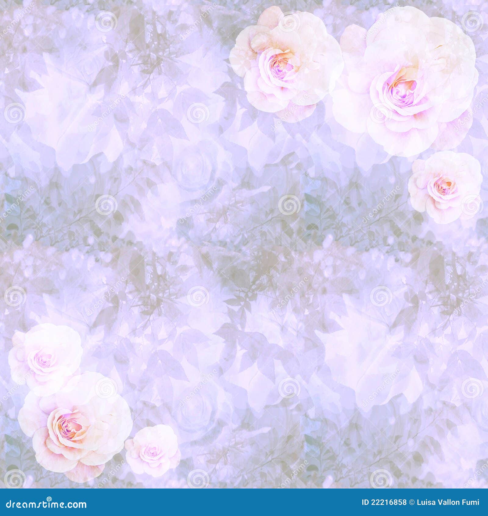 Floral Vintage Wallpaper with Roses Stock Photo Image of violet