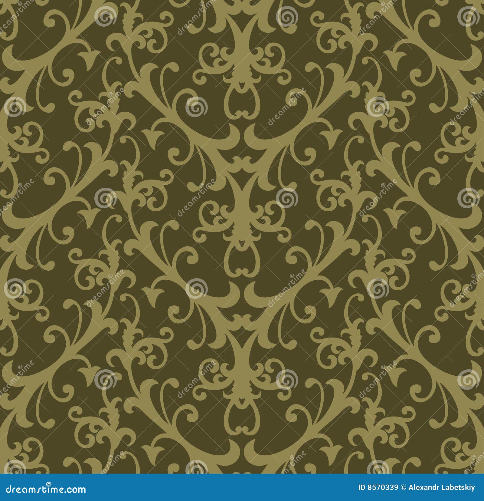Floral wallpaper stock vector. Illustration of silk, pattern - 8570339