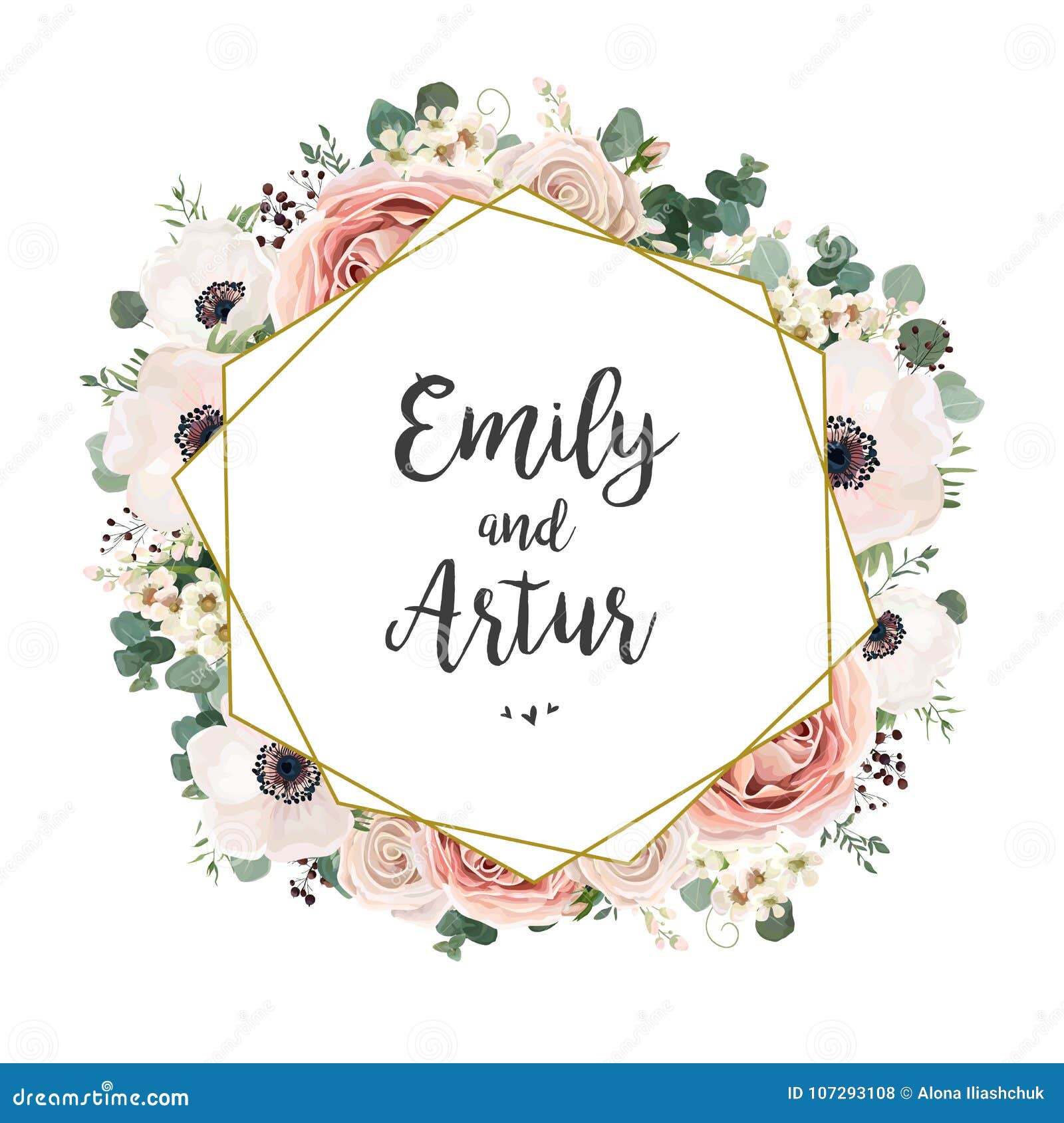 floral wedding invitation elegant invite card  : gar