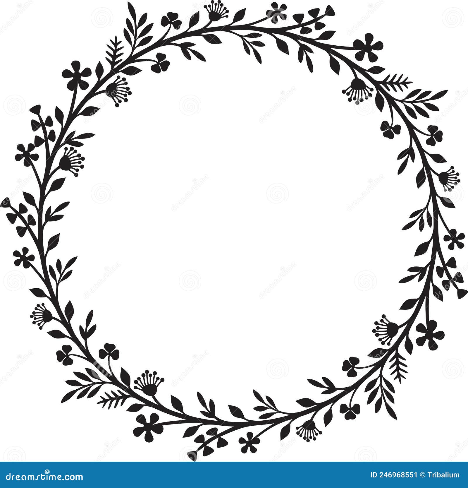 Floral circle frame Royalty Free Vector Image - VectorStock