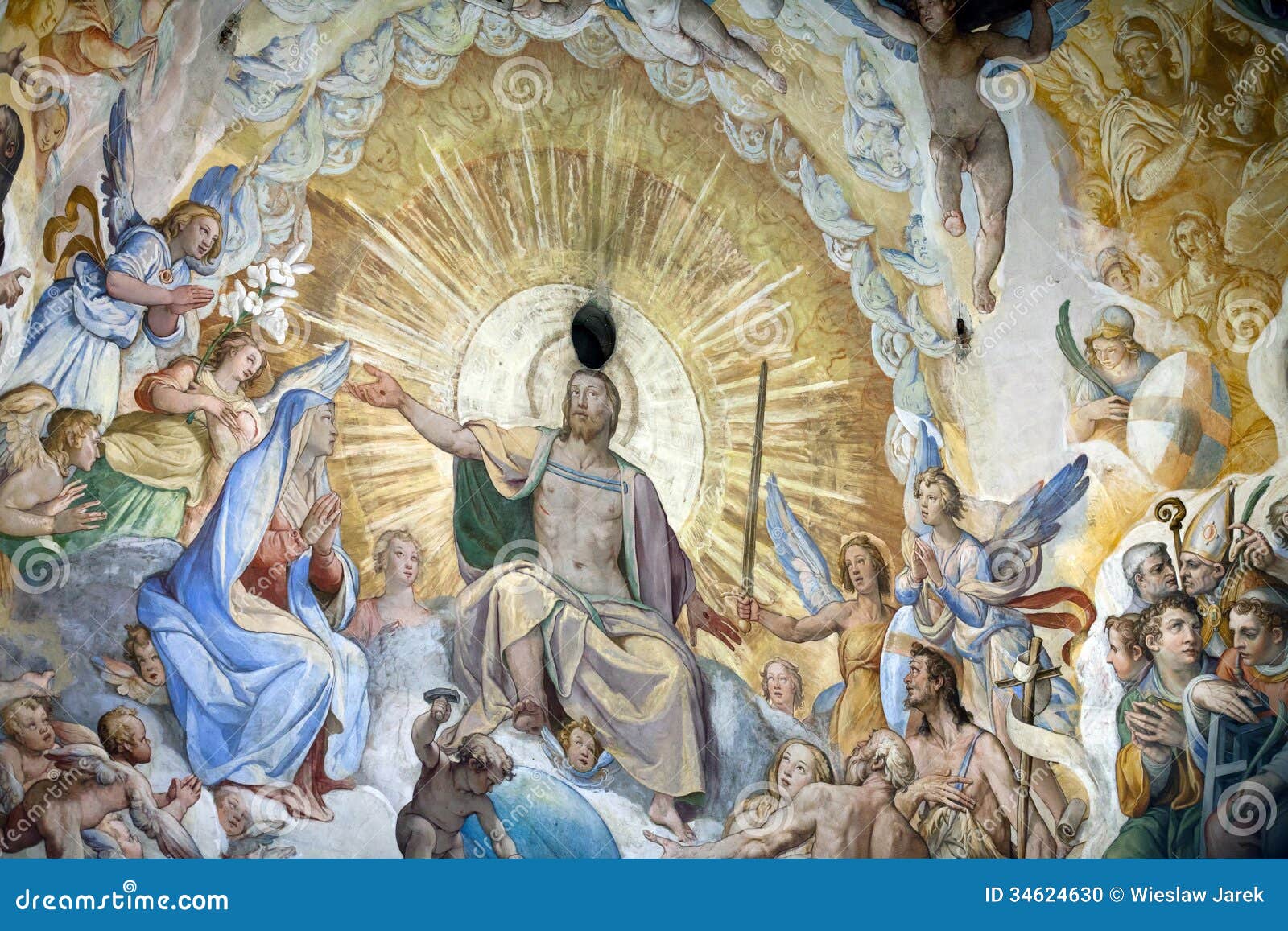 Florence Duomo. De Dag Des Oordeels. Redactionele Afbeelding Image