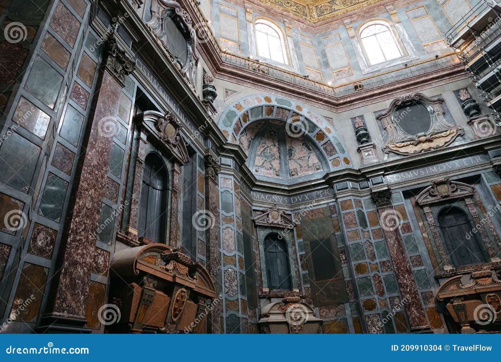 Panoramic View of Interior of the Medici Chapels (Cappelle Medicee ...