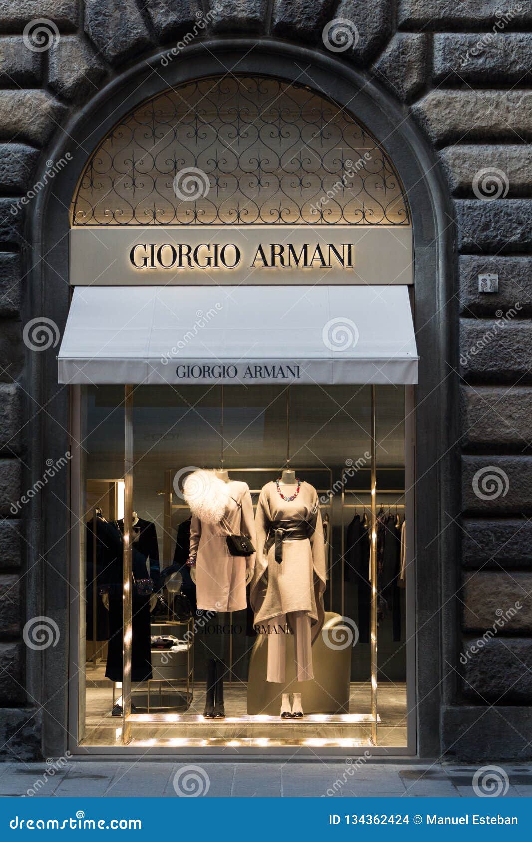 Giorgio Armani Logo on Giorgio Armani`s Shop Editorial Stock Image - Image  of armani, business: 134362424