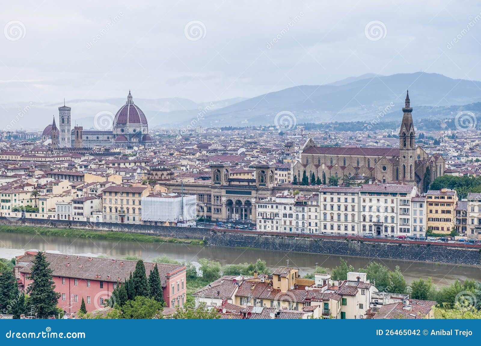 florence seen from piazzale michelangelo, italy