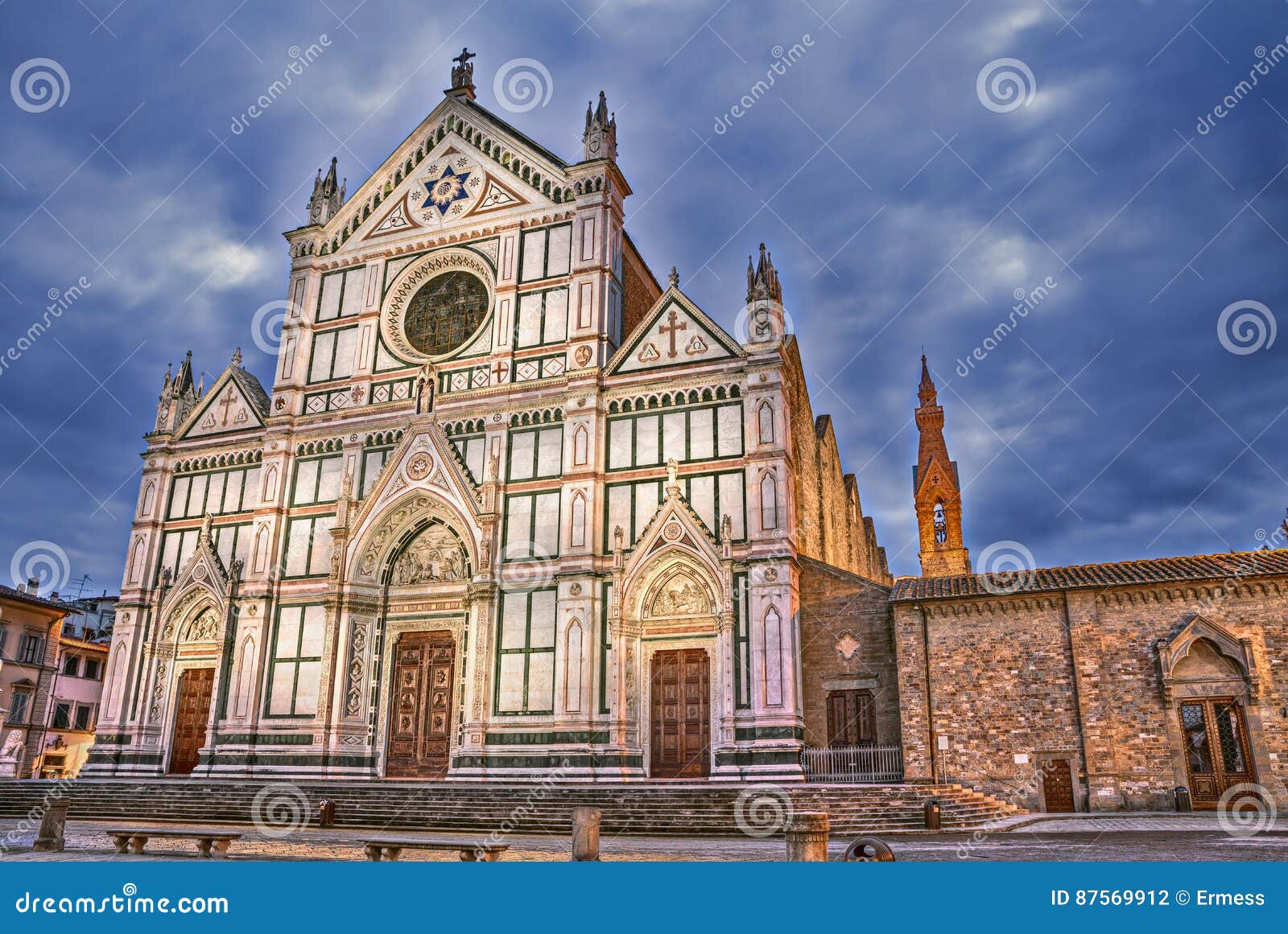florence, tuscany, italy: basilica of santa croce