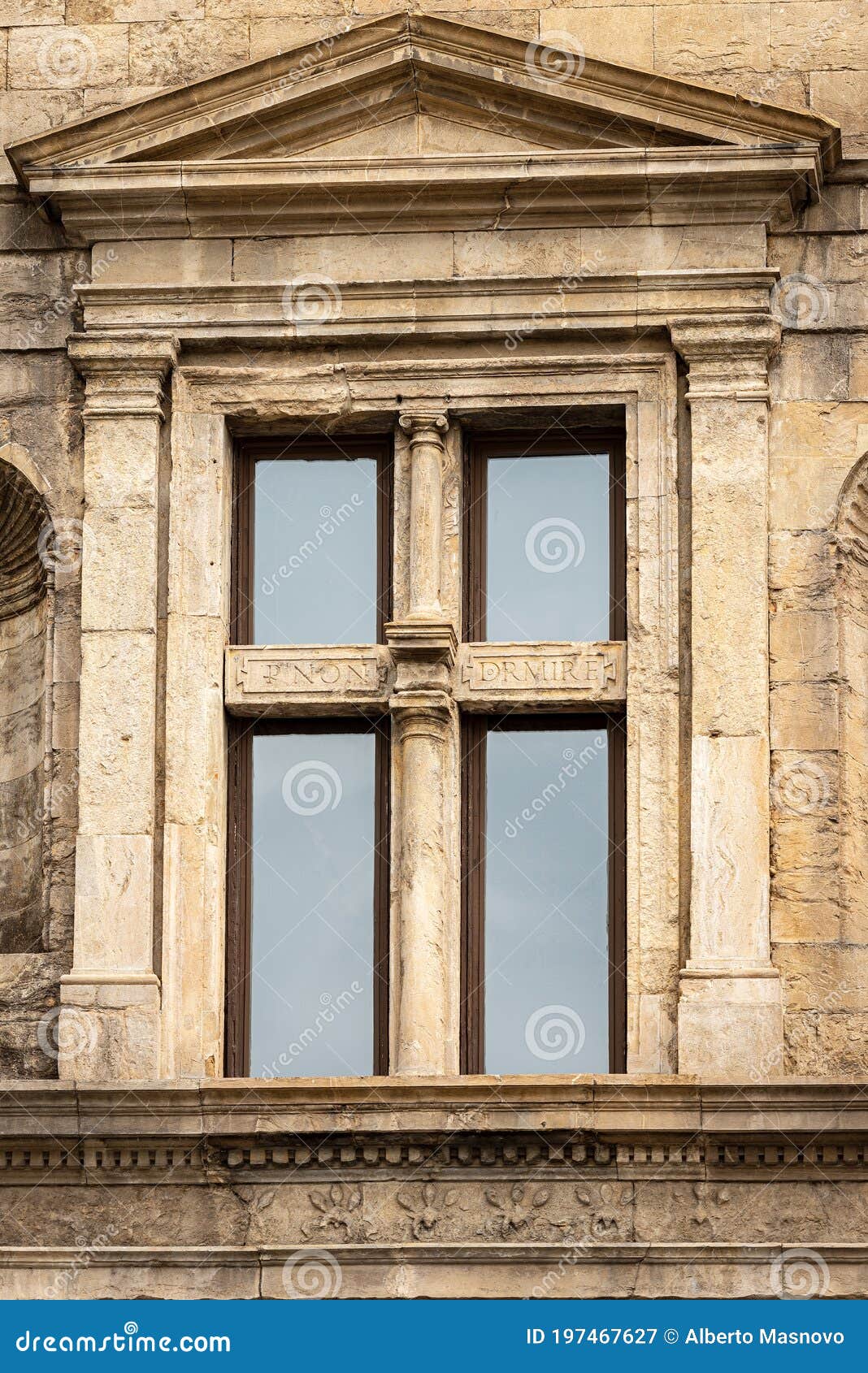 bartolini salimbeni palace in florence tuscany italy - window
