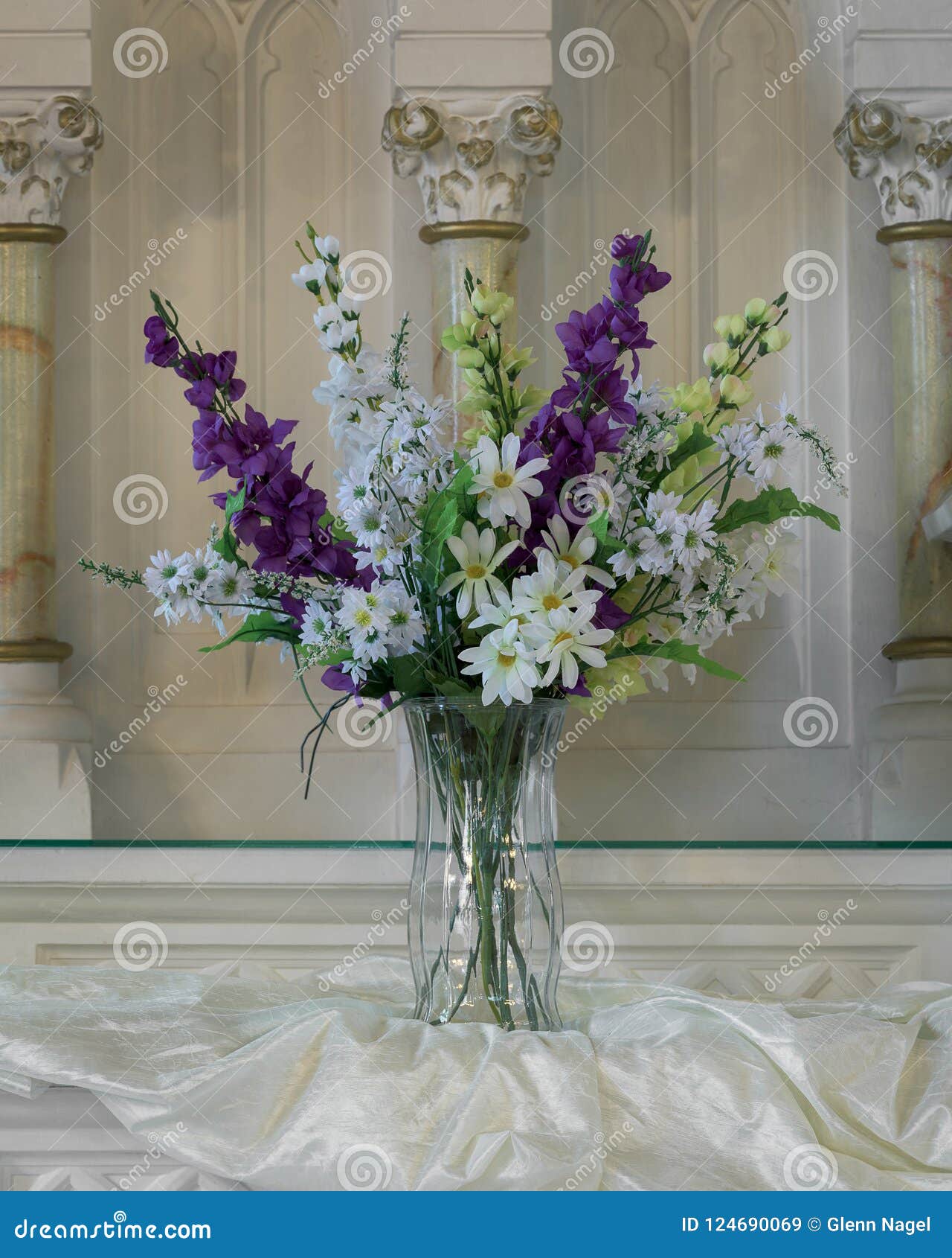 Florero de tejido blanco apto para Set 10280 Ramo de Flores Flores Artificiales Colección 