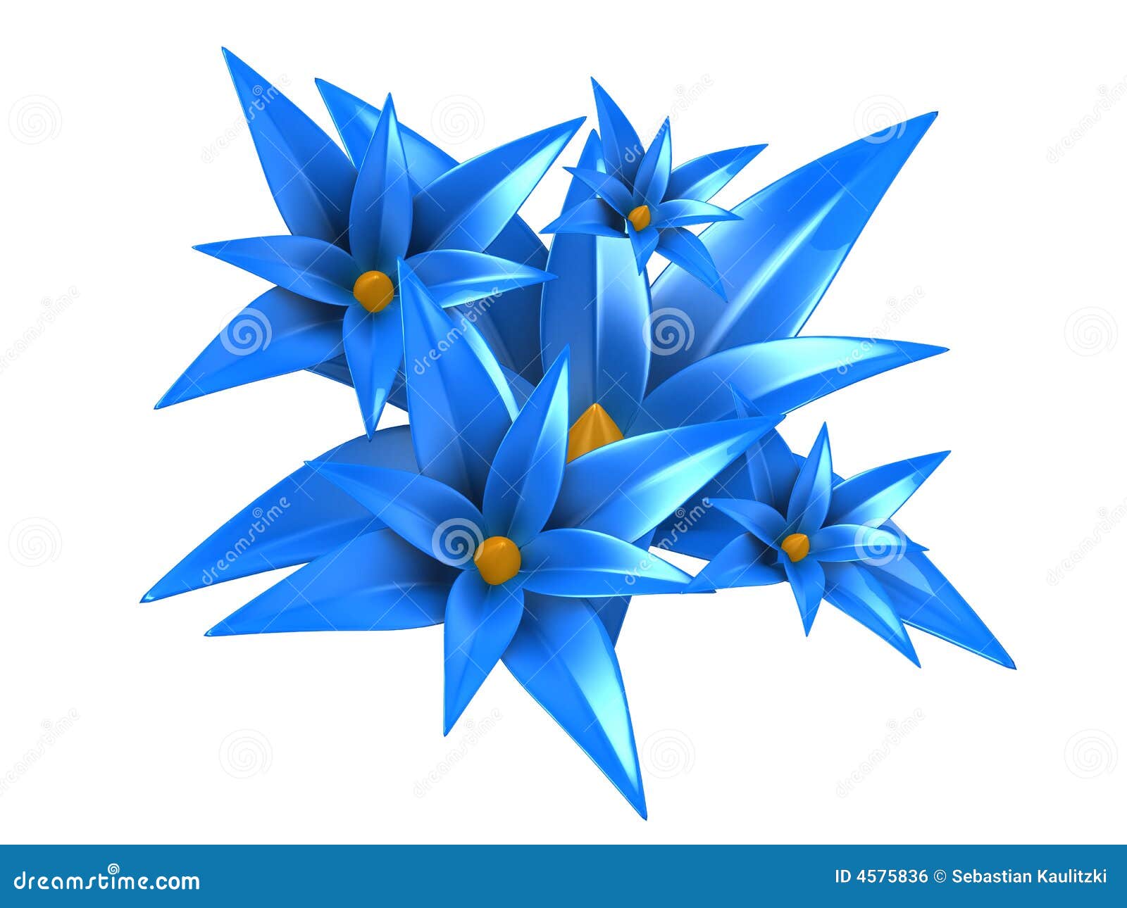 Flores 3d stock de ilustración. Ilustración de extracto - 4575836