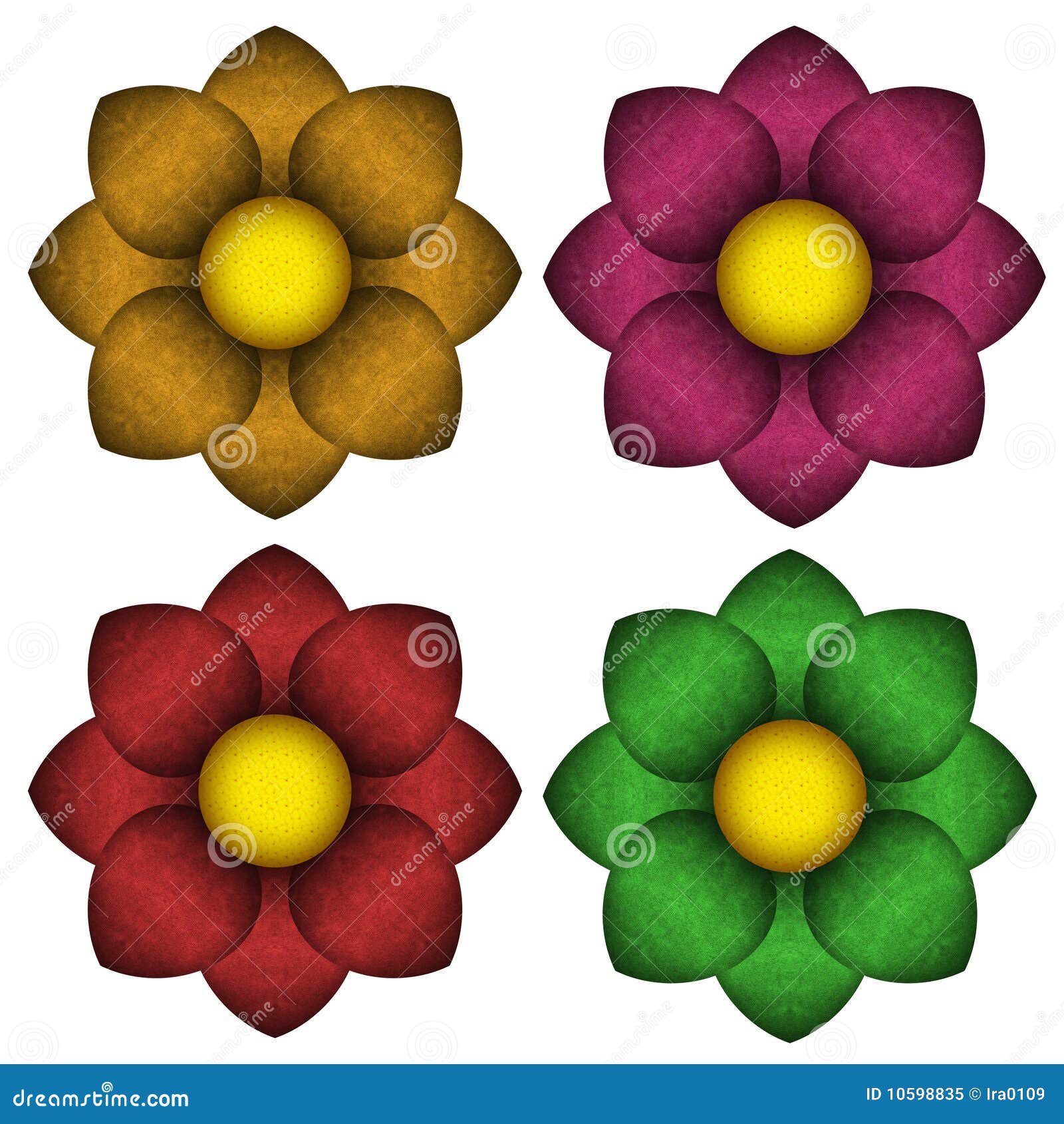 Flores Coloridas Com Uma Textura De Veludo. Ilustração Stock - Ilustração  de rasparia, verde: 10598835