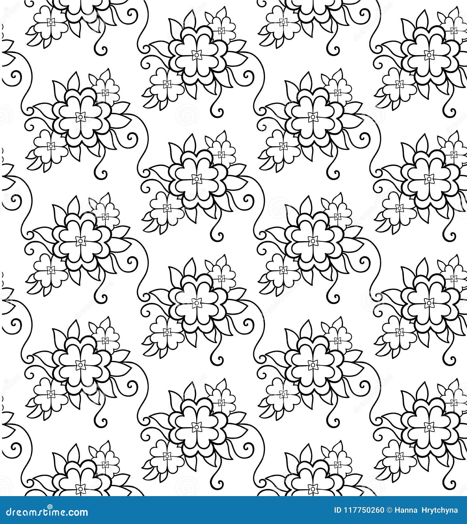 Flores Con Las Hojas Modelo Inconsútil Dibujo Lineal Para Colorear Ilustración del Vector - Ilustración de vendimia, foto: 117750260 Flores Con Las Hojas Modelo Inconsútil Dibujo Lineal Para Colorear Ilustración del Vector - Ilustración de vendimia, foto: 117750260