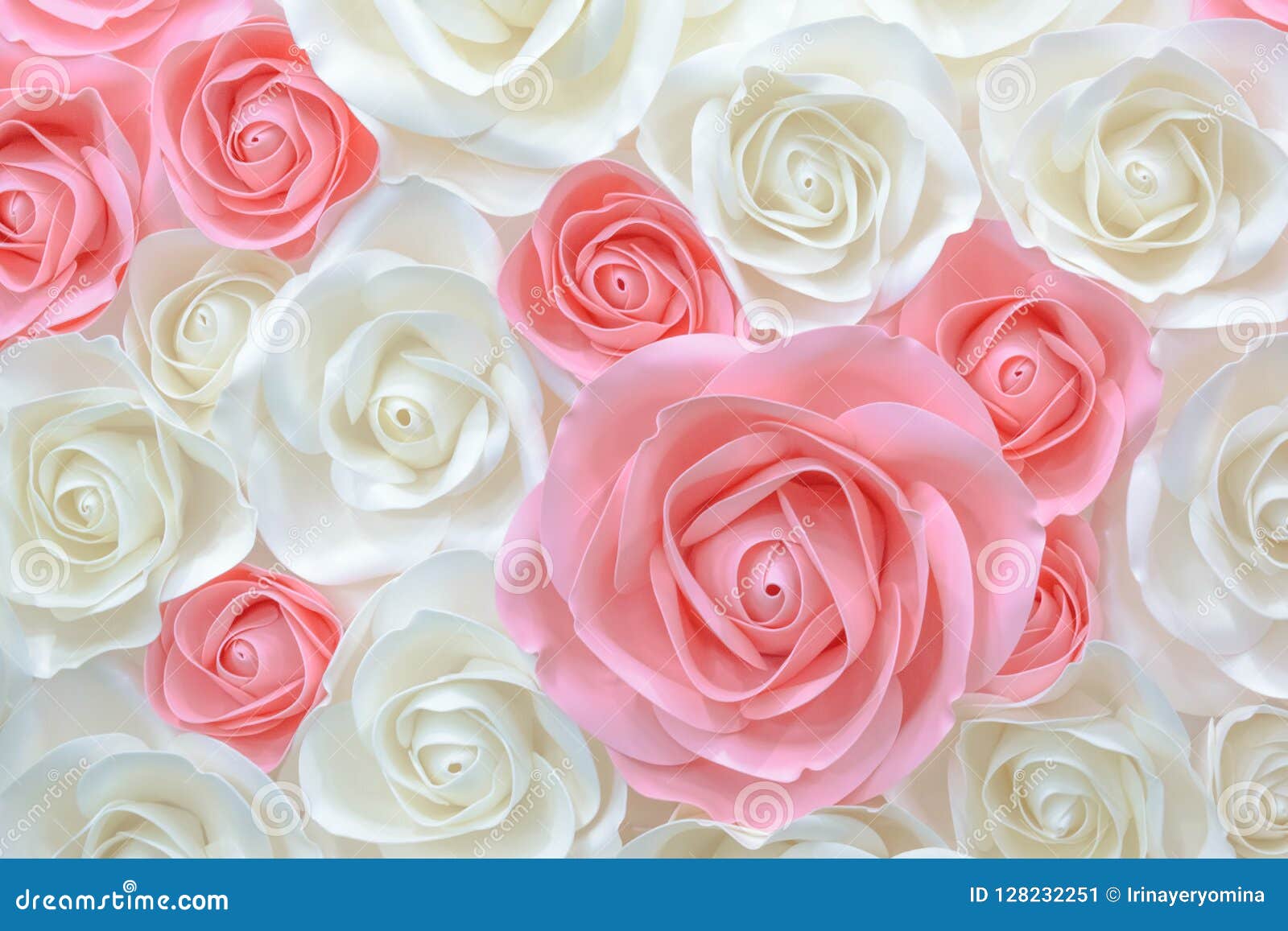 Flores De Papel Gigantes Grandes Rose Rosada, Blanca, Beige Grande, Peonía  Hecha Del Papel Estilo Precioso Del Modelo De Papel En Imagen de archivo -  Imagen de pistola, hojas: 128232251