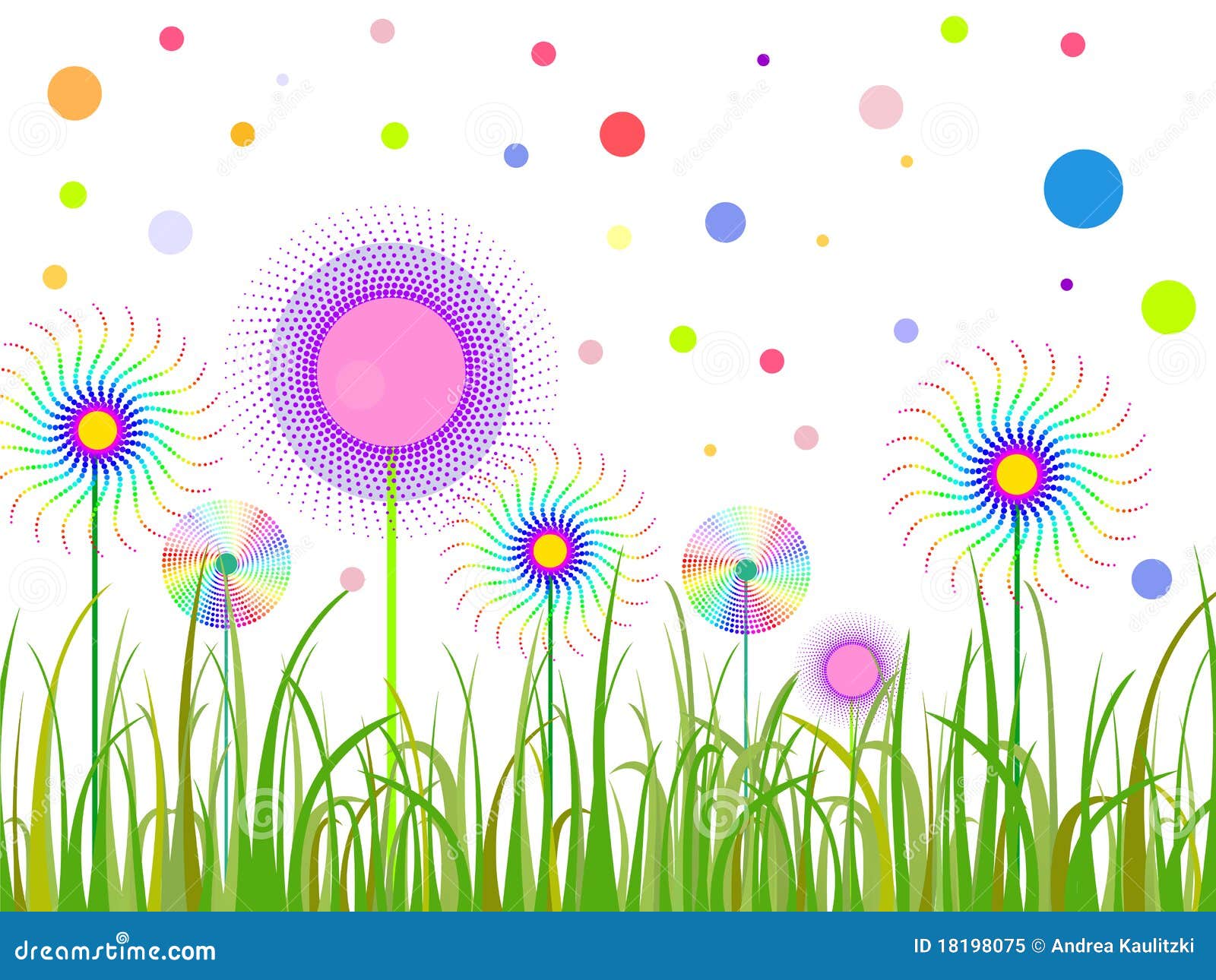 Flores Divertidas Abstractas Stock de ilustración - Ilustración de flora, contexto: 18198075 Flores Divertidas Abstractas Stock de ilustración - Ilustración de flora, contexto: 18198075