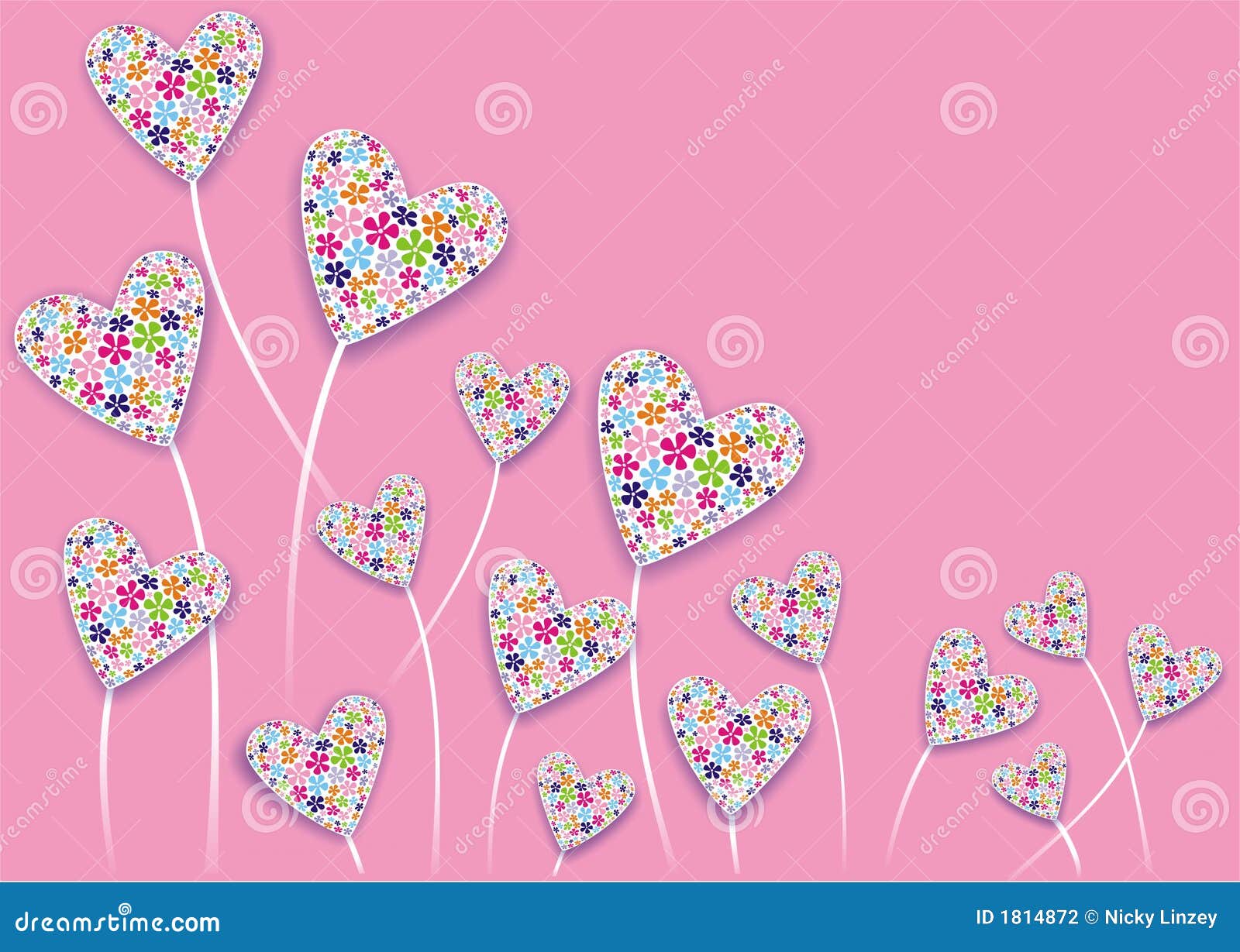 Flores Do Coracao Ilustracao Stock Ilustracao De Coracao 1814872