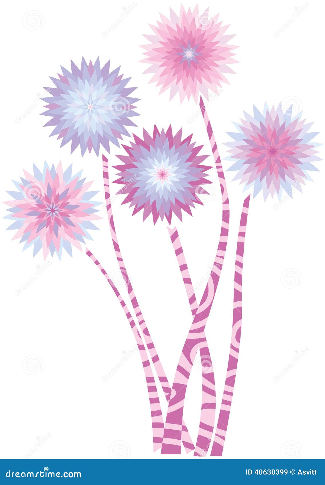 Flores místicas ilustración del vector. Ilustración de modelo - 40630399 Flores místicas ilustración del vector. Ilustración de modelo - 40630399