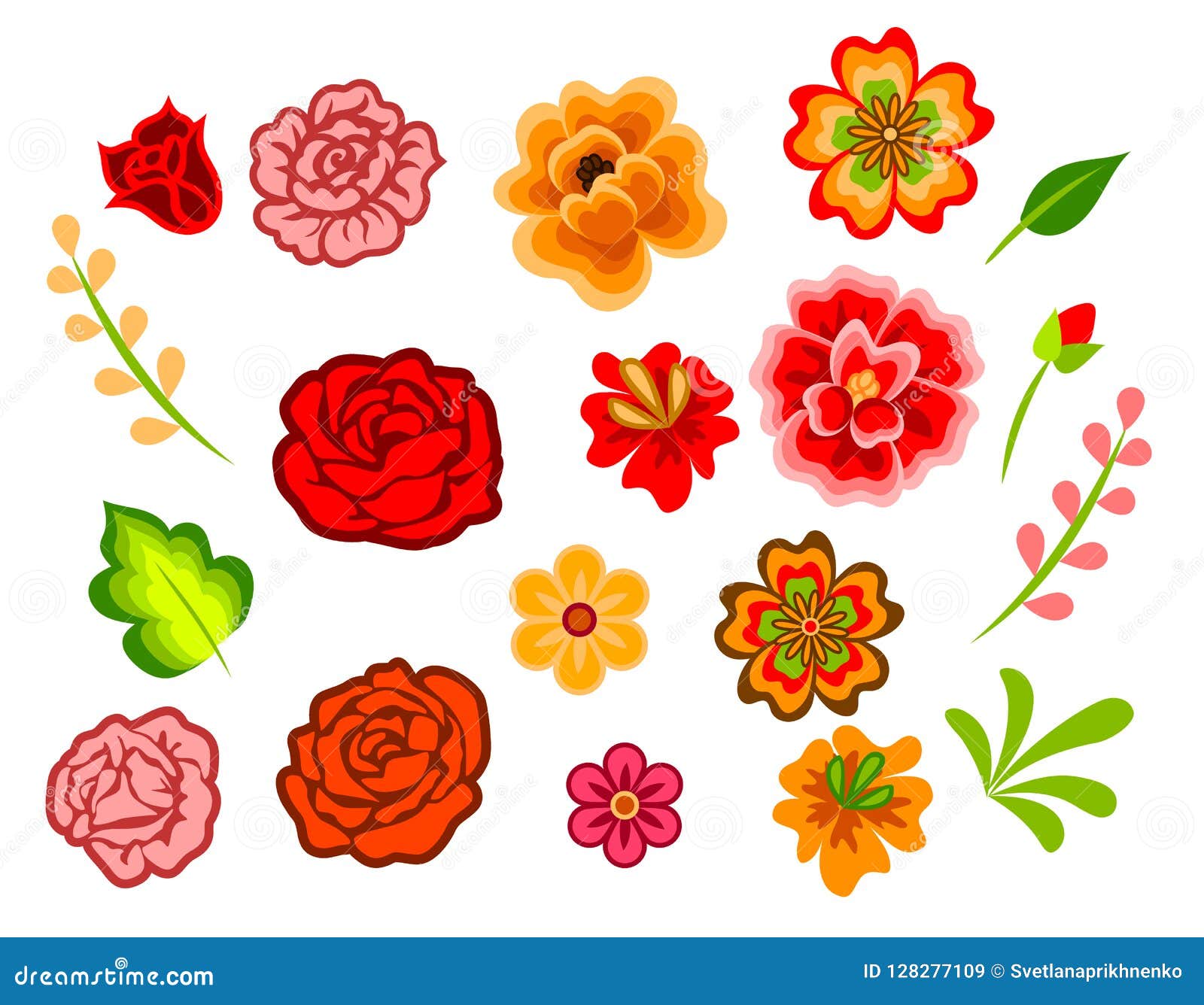 Flores mexicanas ilustración del vector. Ilustración de retro - 128277109