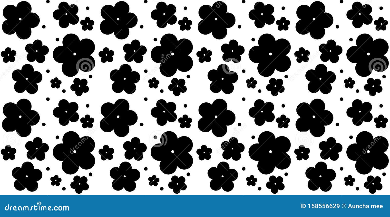 Flores Negras Con Un PatrÃ³n Transparente En Fondo Blanco. DiseÃ±o De  IlustraciÃ³n Imagen de archivo - Imagen de blanco, falda: 158556629