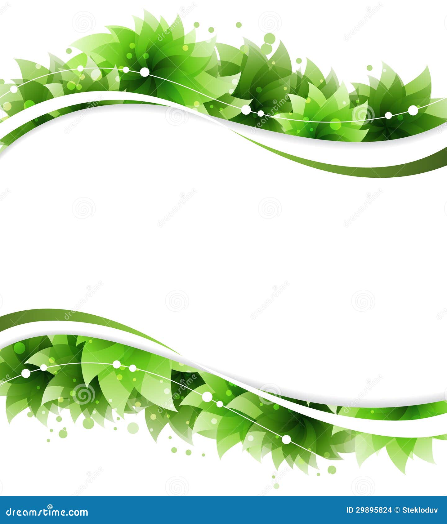 Flores verdes abstractas ilustración del vector. Ilustración de elegancia -  29895824