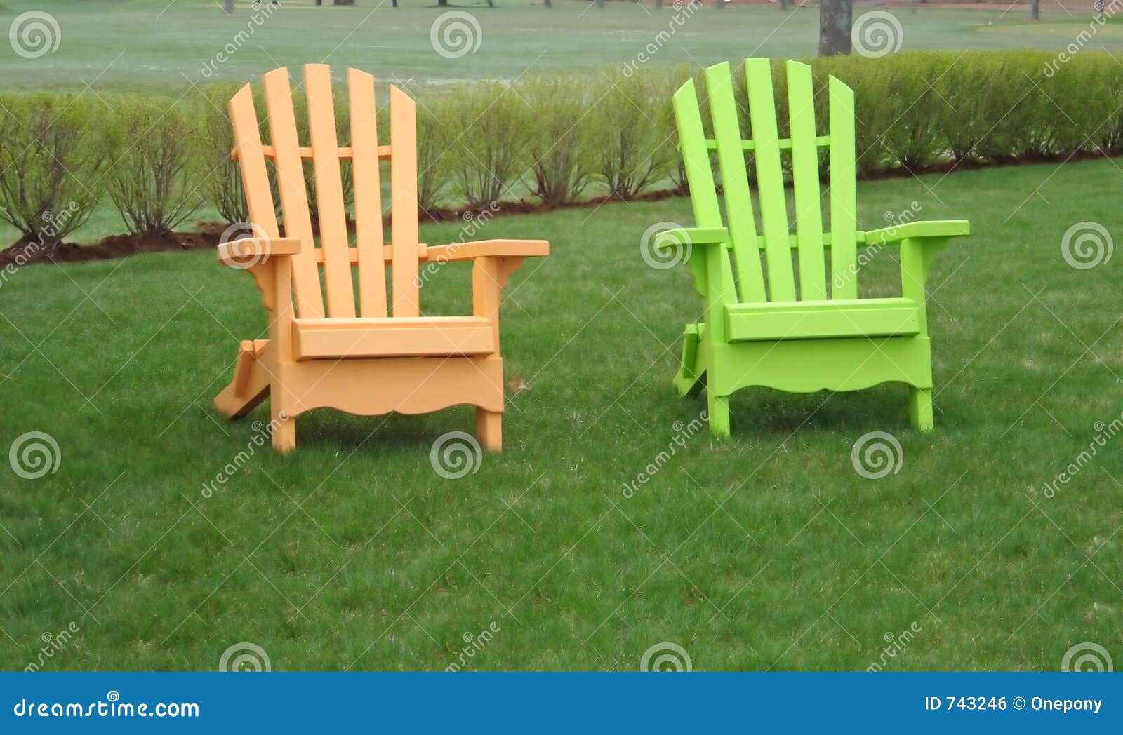 Florescent Lawn Chairs stock photo. Image of lawn, hedge 743246