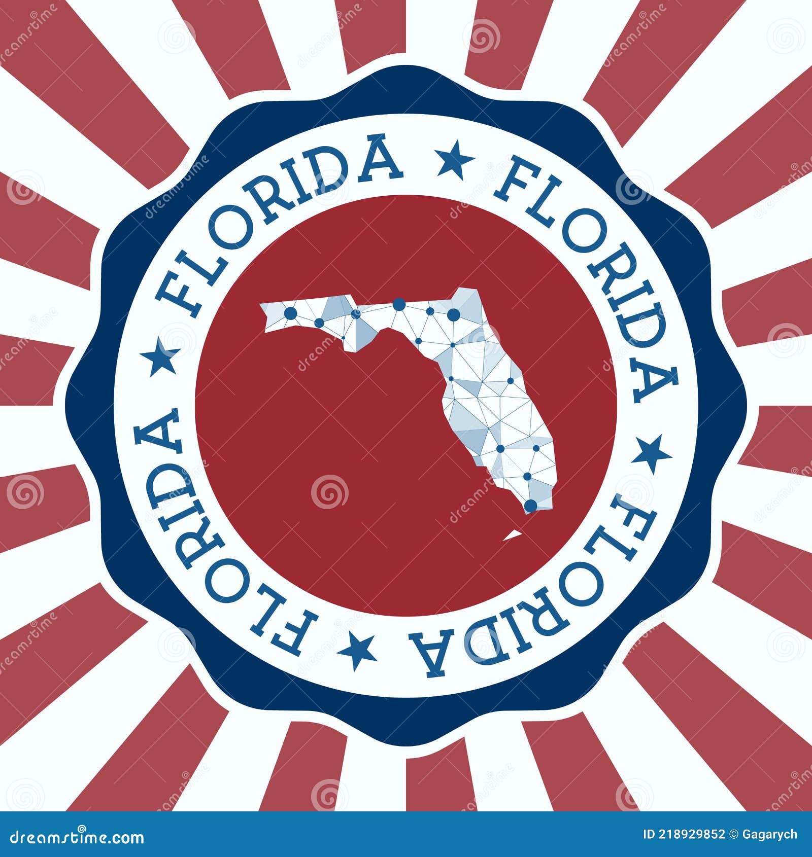 Florida Badge. stock vector. Illustration of cyberspace 218929852