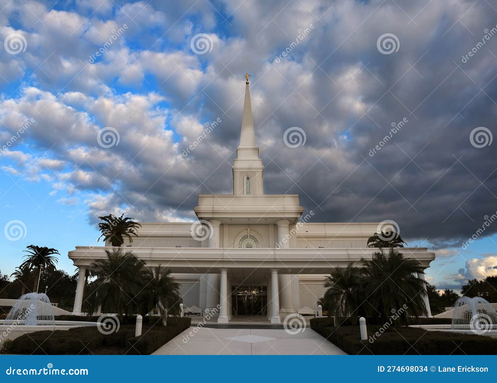 Florida LDS Temple Orlando Mormon Temple Building Stock Photo Image