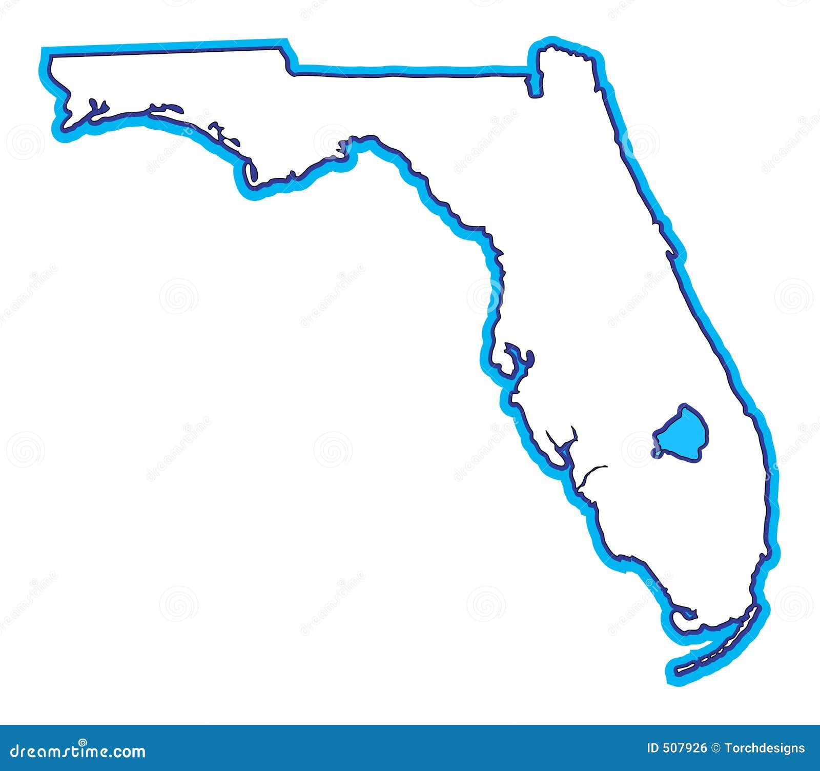 Florida Map stock illustration. Illustration of south, lakes 507926