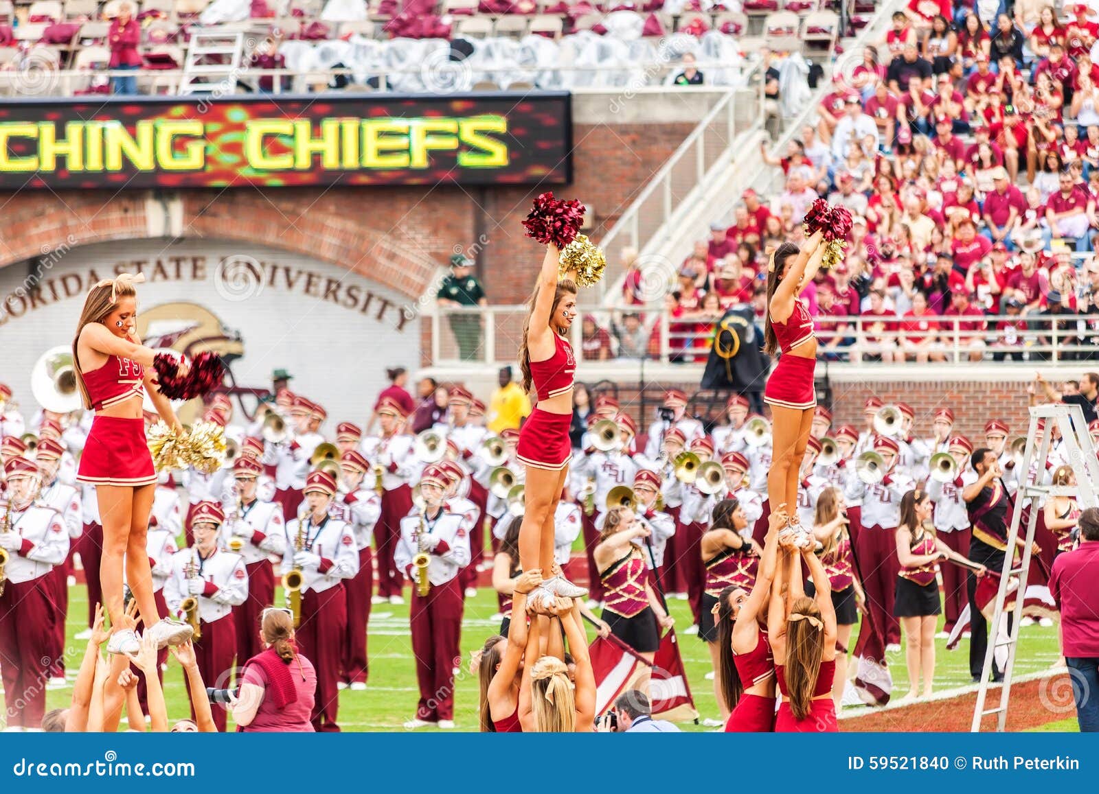 Florida State University Cheerleaders Editorial Image Image of