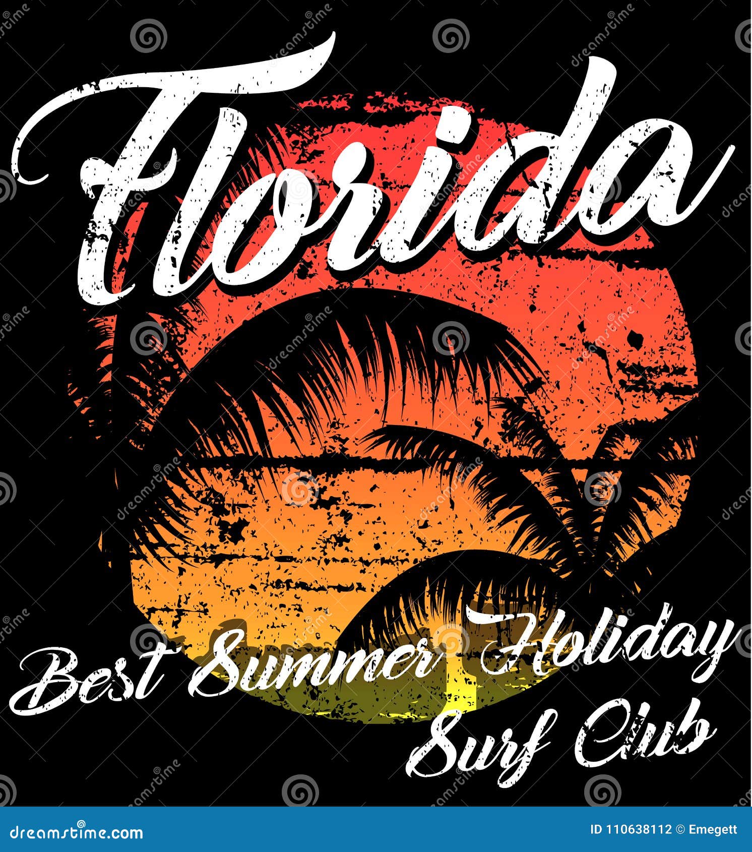 Premium Vector  Vector 'florida beach' summer time holiday tshirt