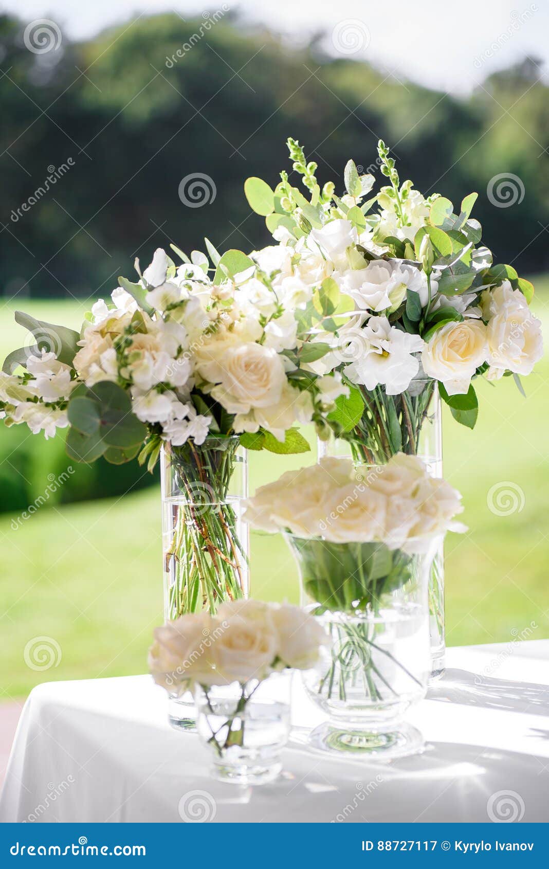 Floristics Decorations For The Wedding Ceremony Flowers Closeup