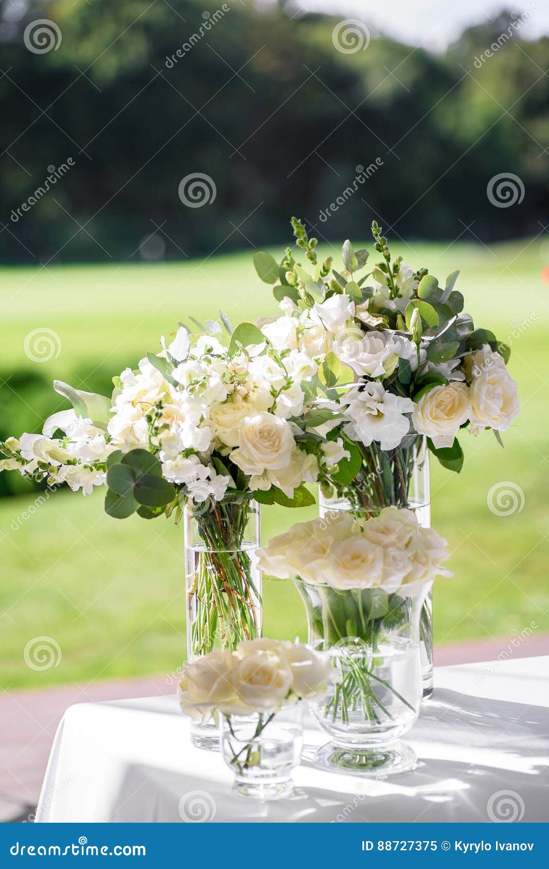 Floristics Decorations For The Wedding Ceremony Flowers Closeup