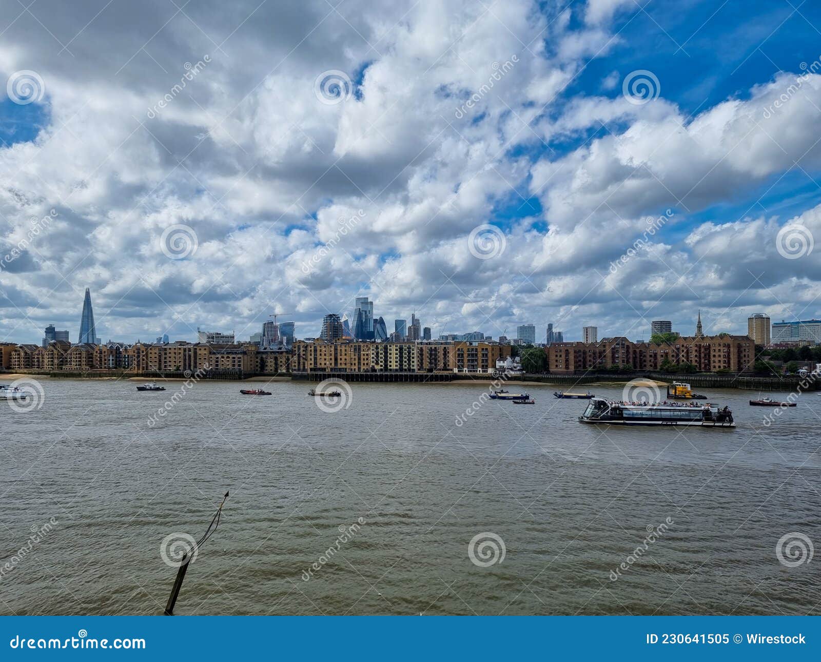 Flotilla of Boats Take Part in Thames Barge Driving Race, London ...